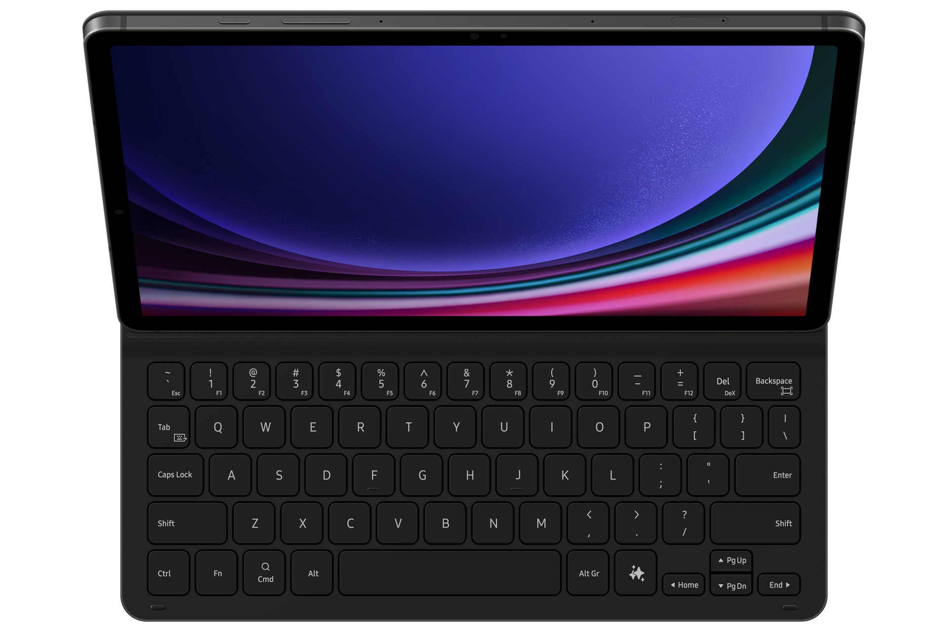 Samsung Book Cover Keyboard Slim EF-DX720 für das Galaxy Tab S9 | S9 FE, QWERTZ, Deutsch, Touchpad,