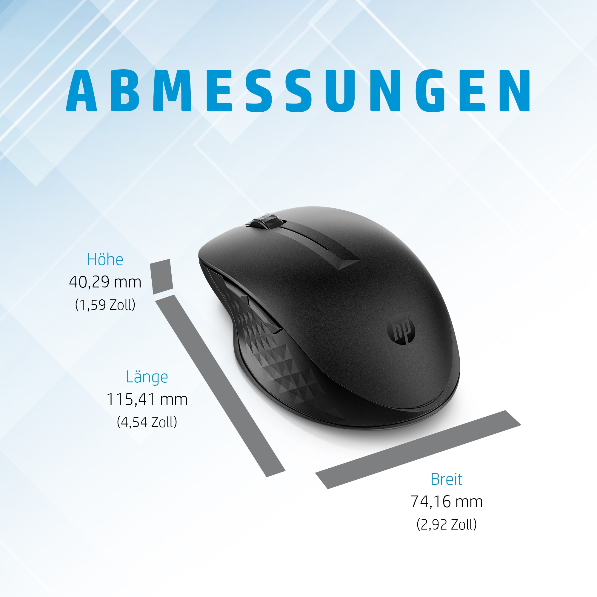 HP 435 - Maus - Multi-Gerät - ergonomisch - 5
