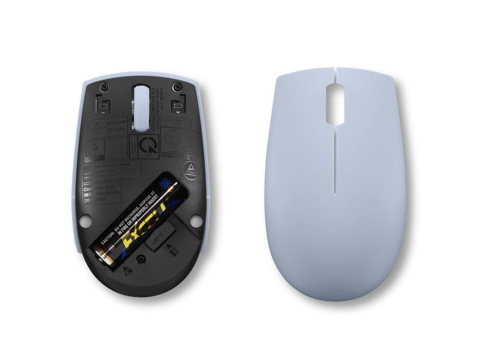 Lenovo 300 Wireless Compact - Maus - mit Batterie - optisch - 3 Tasten - kabellos - 2.4 GHz - kabell