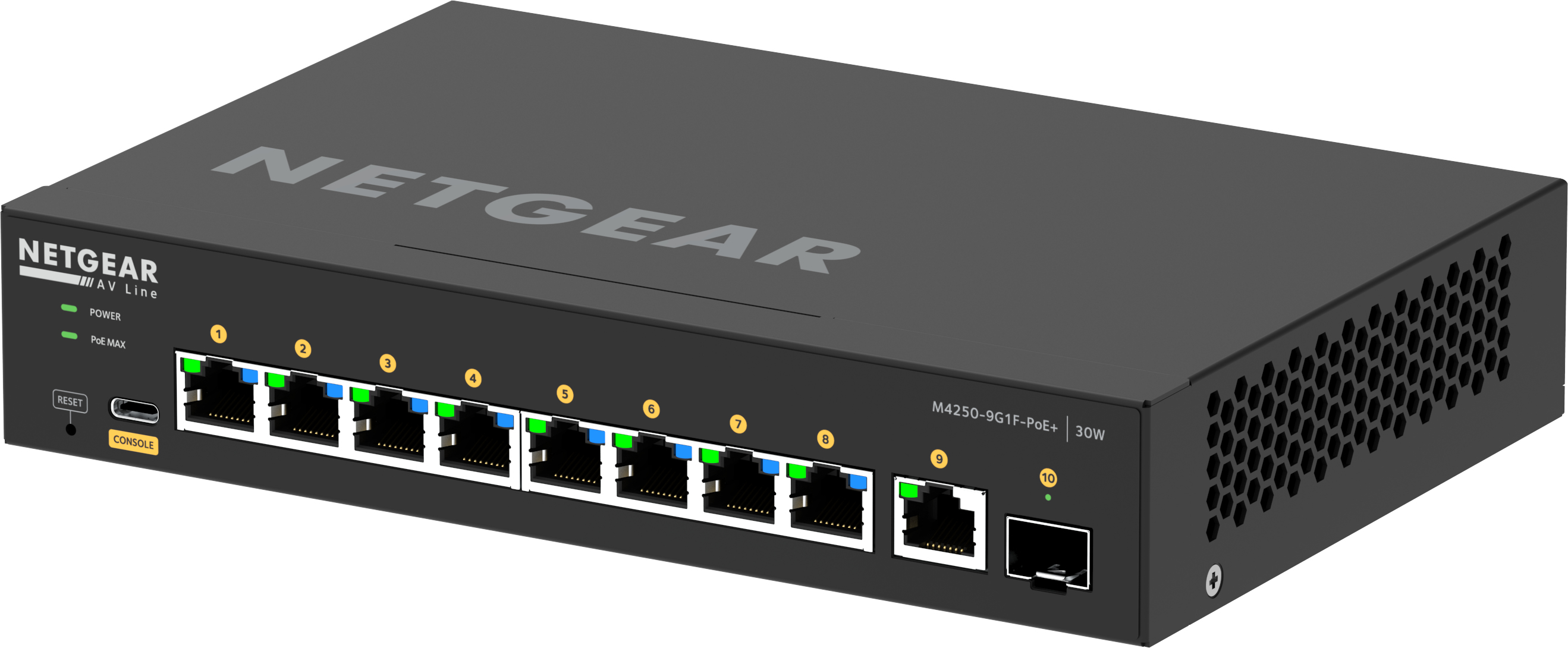 Netgear GSM4210PD-100EUS, Managed, L2/L3, Gigabit Ethernet (10/100/1000), Vollduplex, Power over Eth