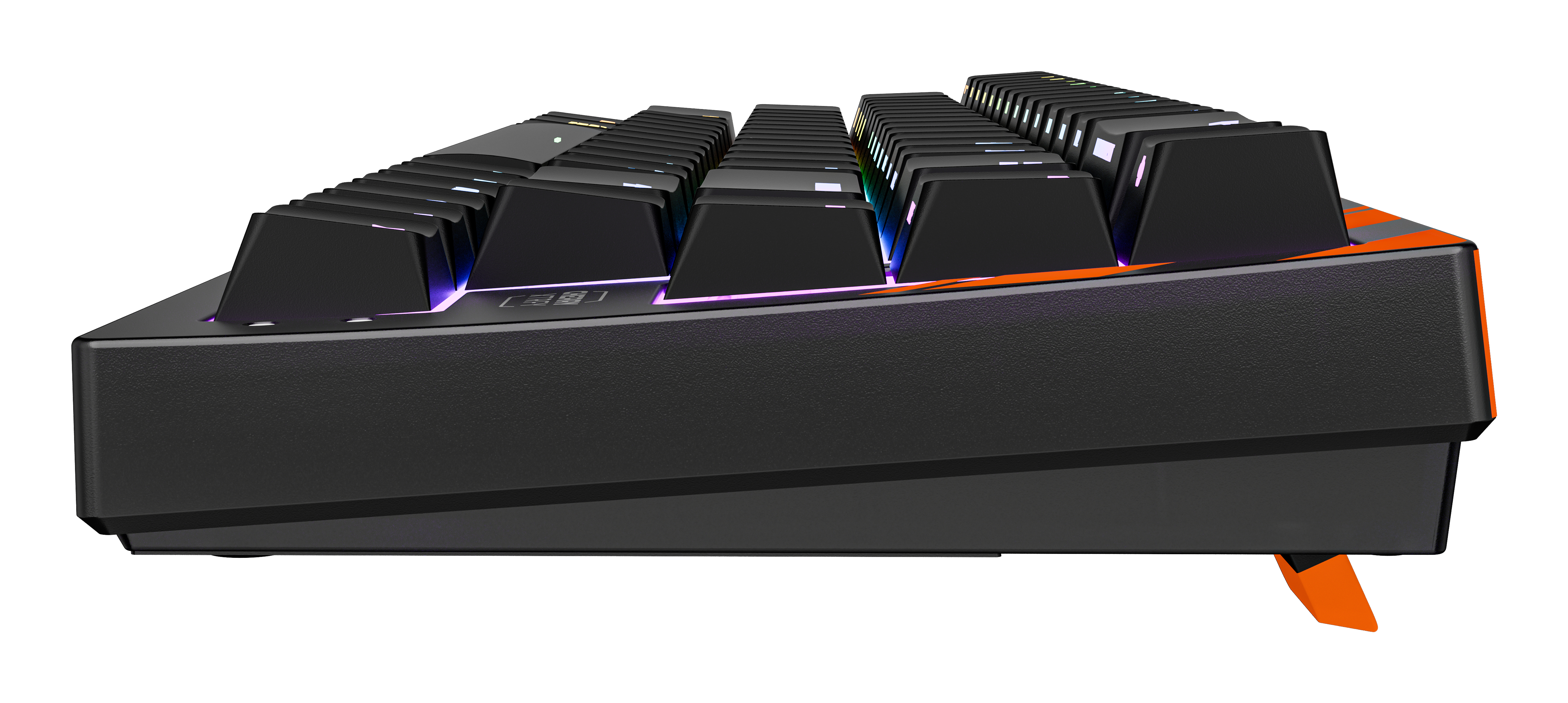 Cherry K5 PRO TMR COMPACT, Kabelgebunden, USB, Mechanischer Switch, QWERTZ, RGB-LED, Schwarz, Orange