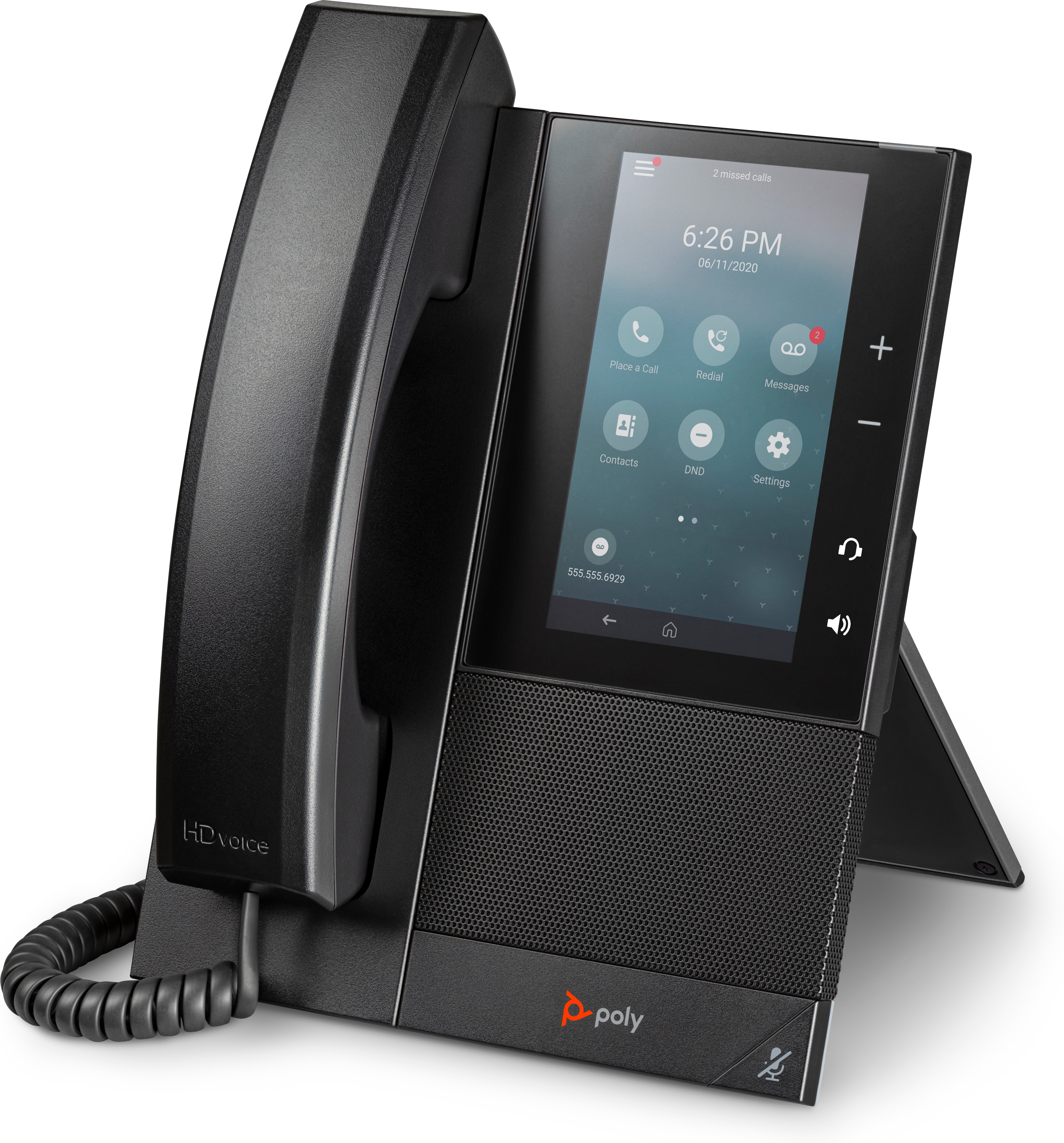 HP POLY CCX 505 Business-Medientelefon mit Open SIP und PoE-fähig, IP-Telefon, Schwarz, Kabelgebunde