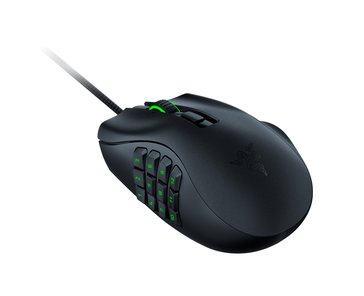 Razer Naga X, rechts, Optisch, USB Typ-A, 18000 DPI, Schwarz