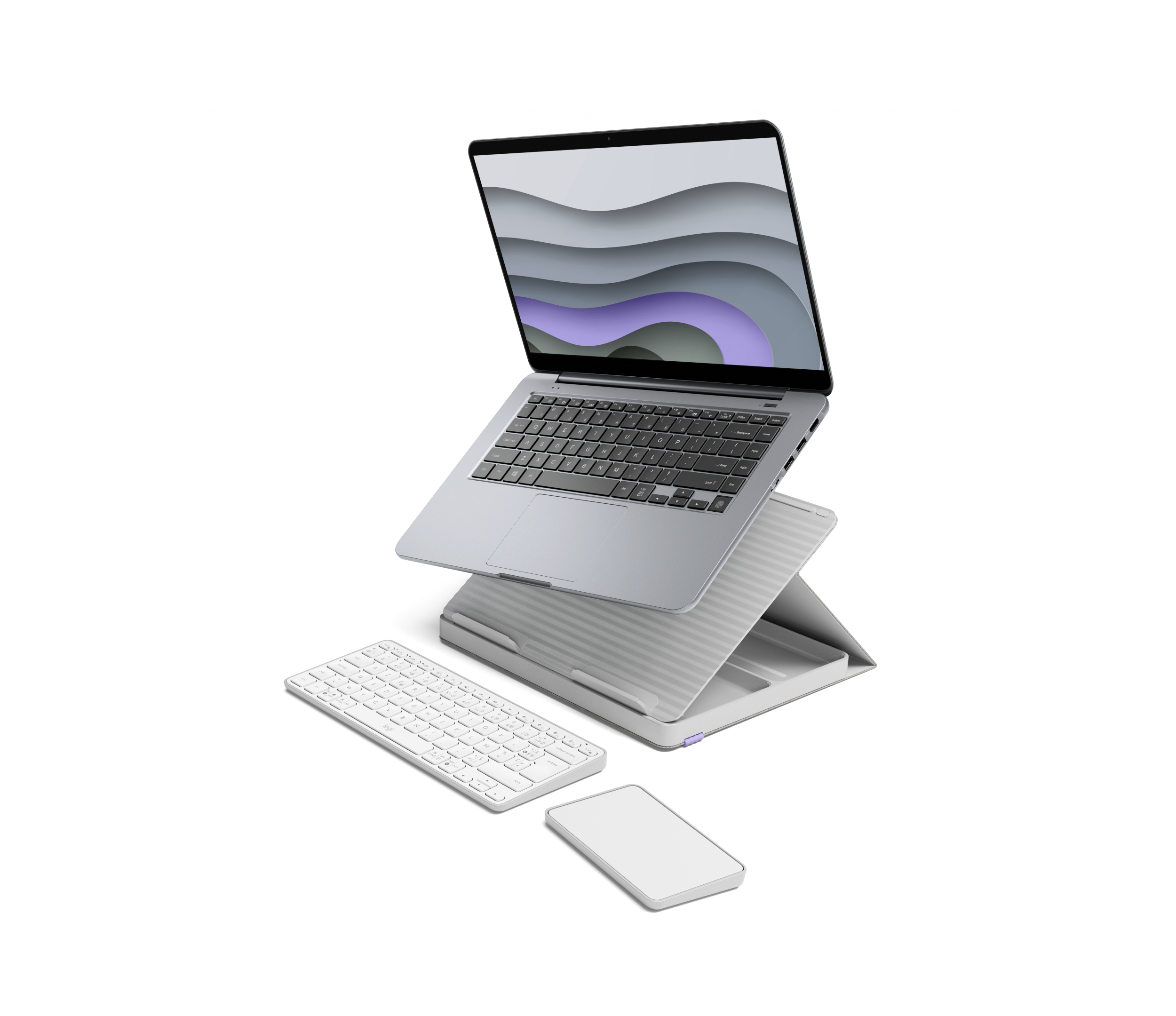 Logitech Casa Pop-Up Desk - Tastatur- und Touchpad-Set