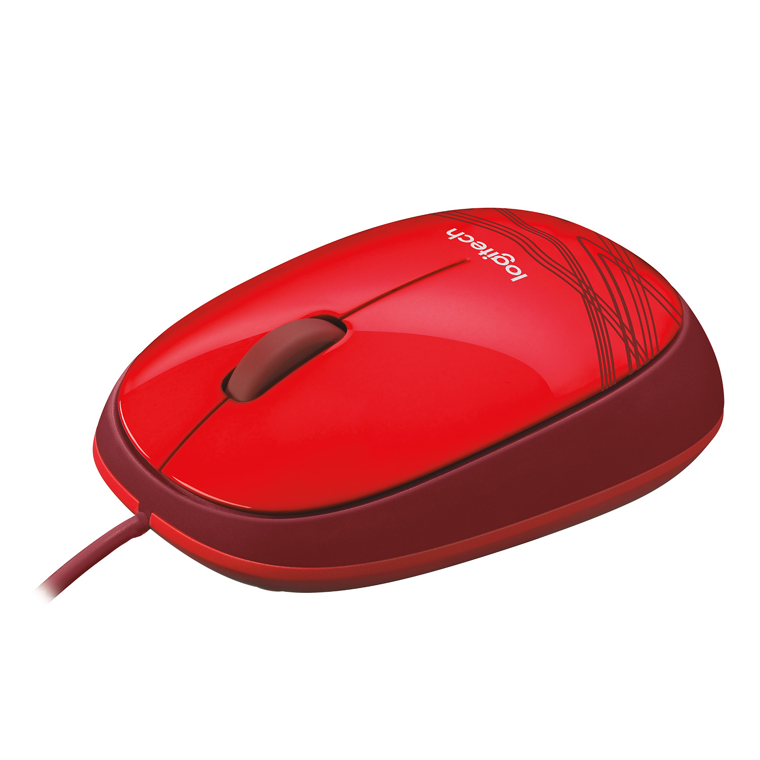 Logitech Mouse M105, Beidhändig, Optisch, USB Typ-A, 1000 DPI, Rot