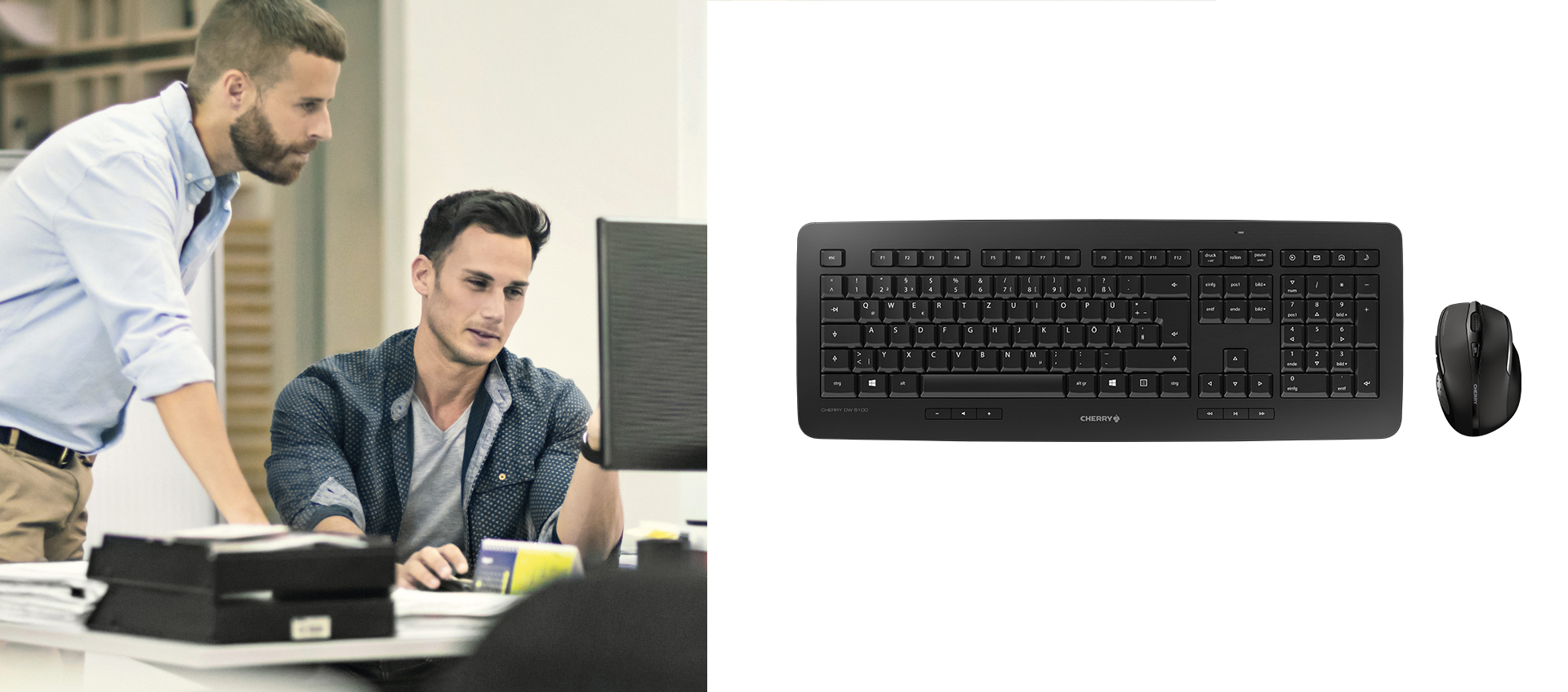 Cherry DW 5100 - Tastatur-und-Maus-Set - kabellos
