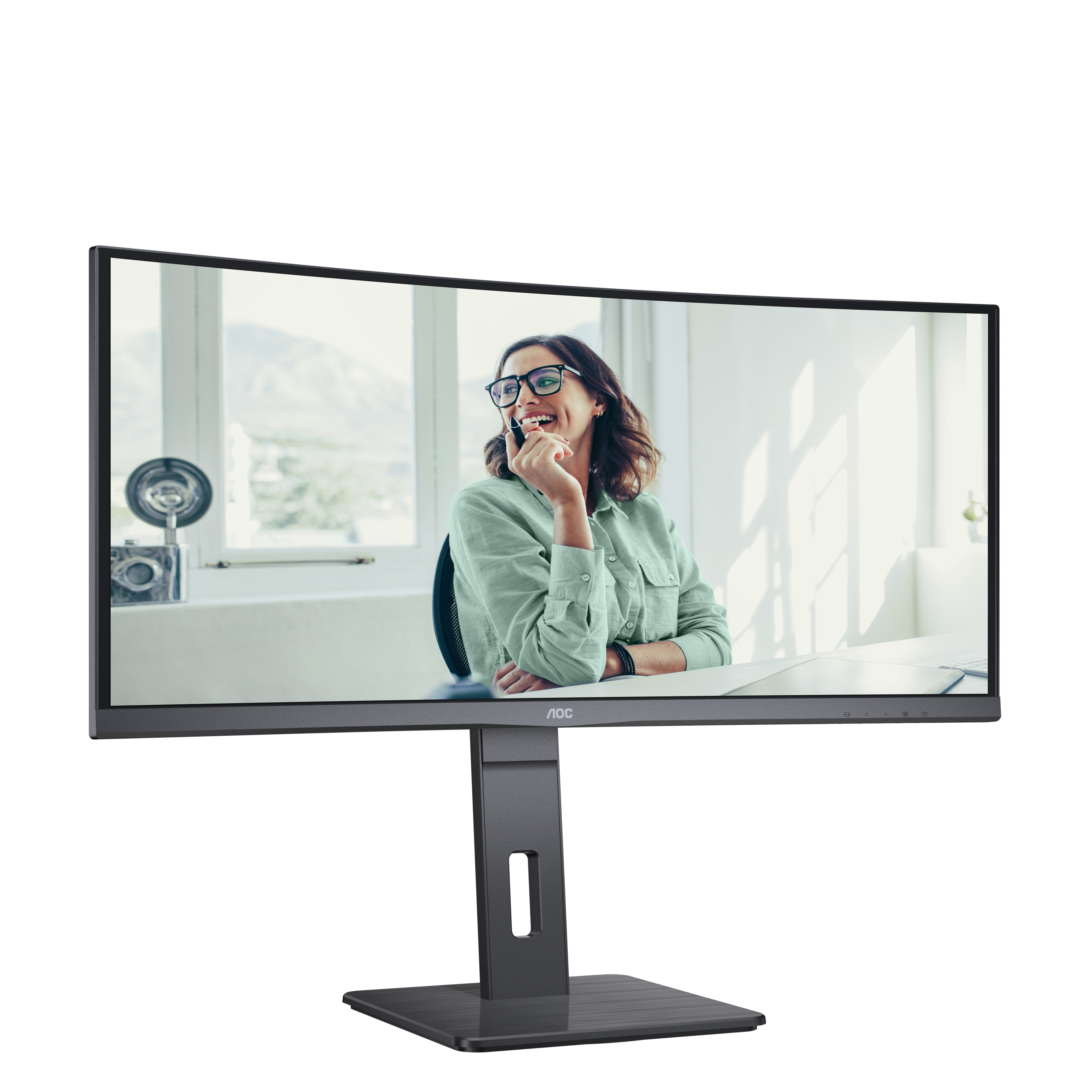 AOC Pro-line CU34P3CV Curved-Monitor 86.36cm (34") UWQHD, VA, 4ms, HDMI, Displayport, USB
