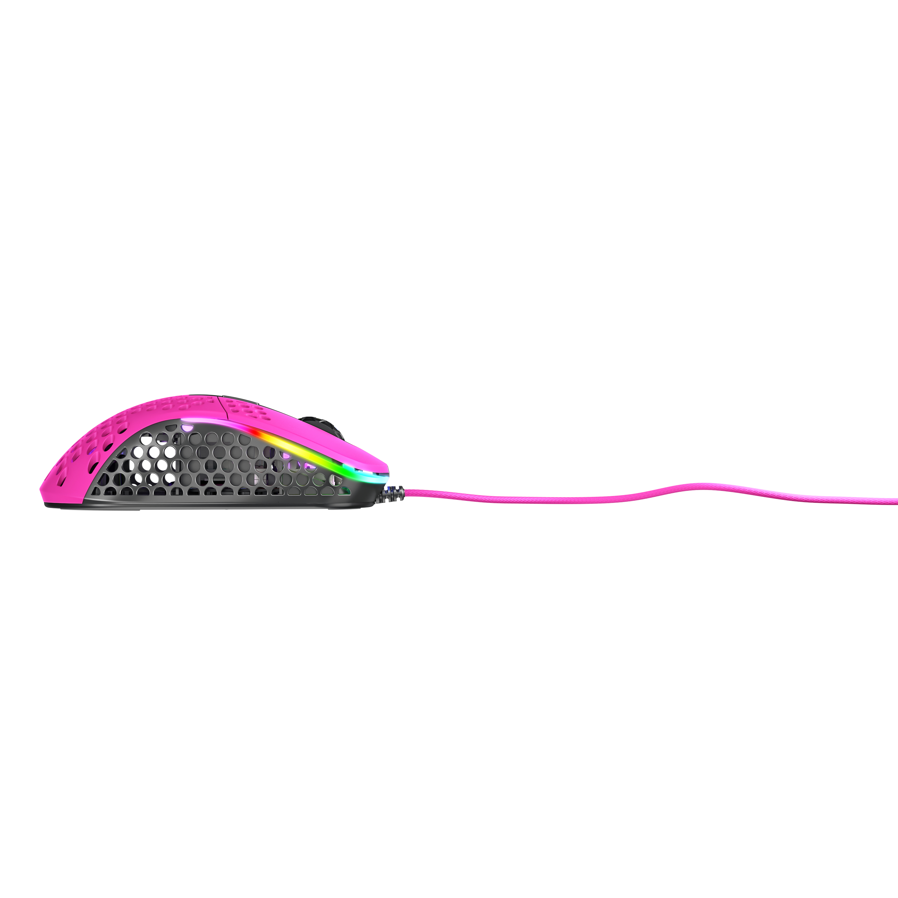 Xtrfy CHERRY XTRFY M4 RGB, rechts, Optisch, USB Typ-A, 16000 DPI, Schwarz, Pink