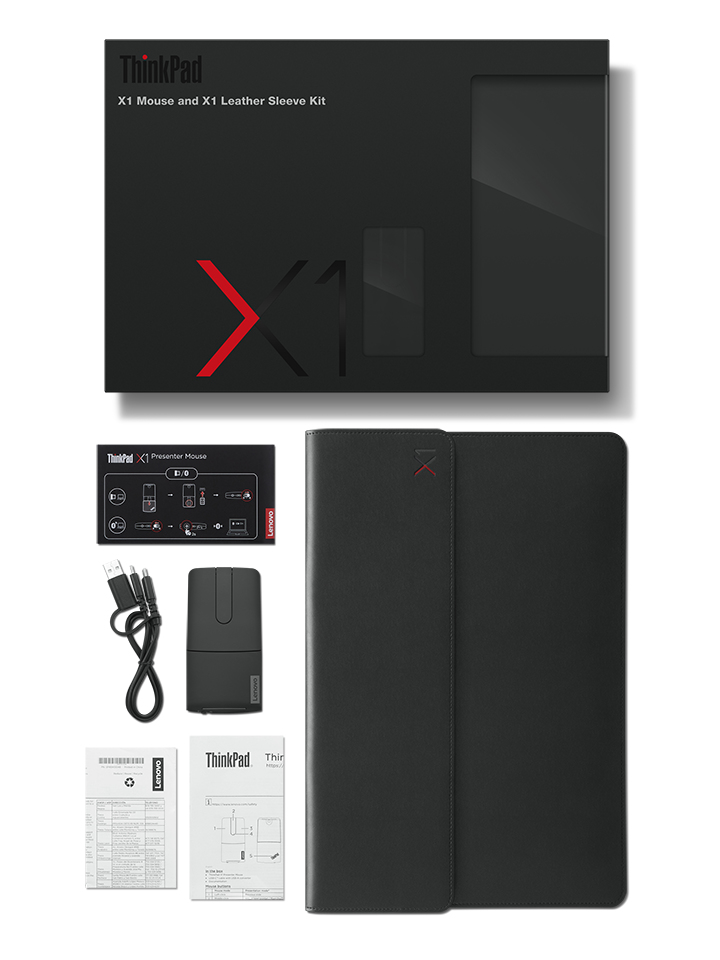 Lenovo ThinkPad X1 - Maus - optisch - kabellos - 2.4 GHz, Bluetooth 5.0 - kabelloser Empfänger (USB)