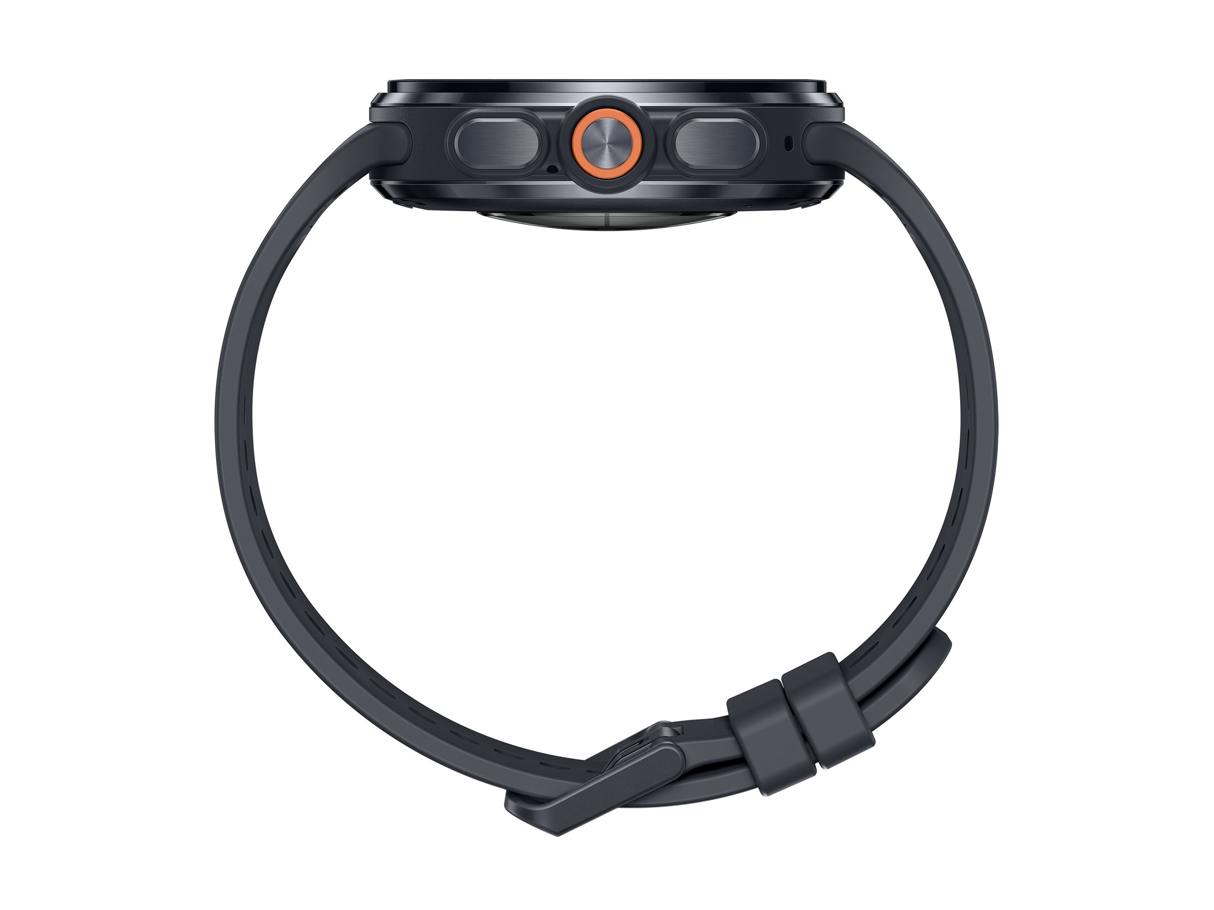 Samsung Galaxy Watch Ultra2 - 47 mm - titanfarben grau - intelligente Uhr mit Marineband - schwarz -