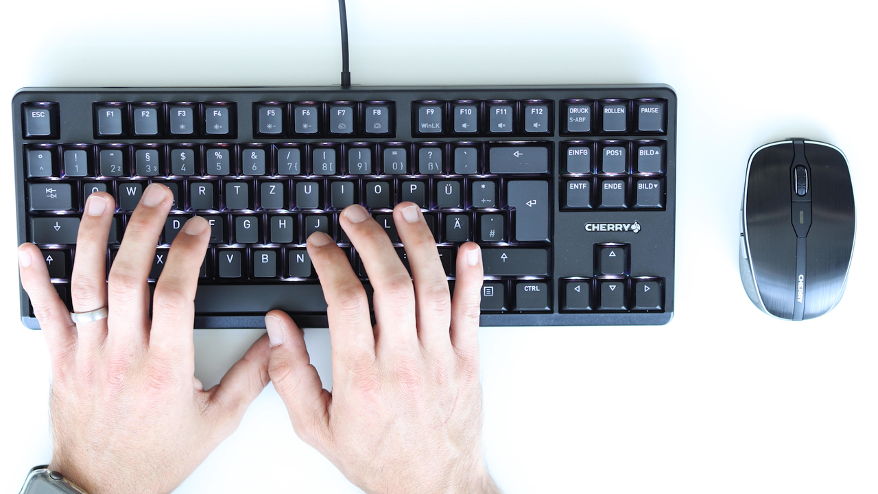 Cherry G80-3000N RGB TKL, Kabelgebunden, USB, Mechanischer Switch, QWERTY, RGB-LED, Schwarz