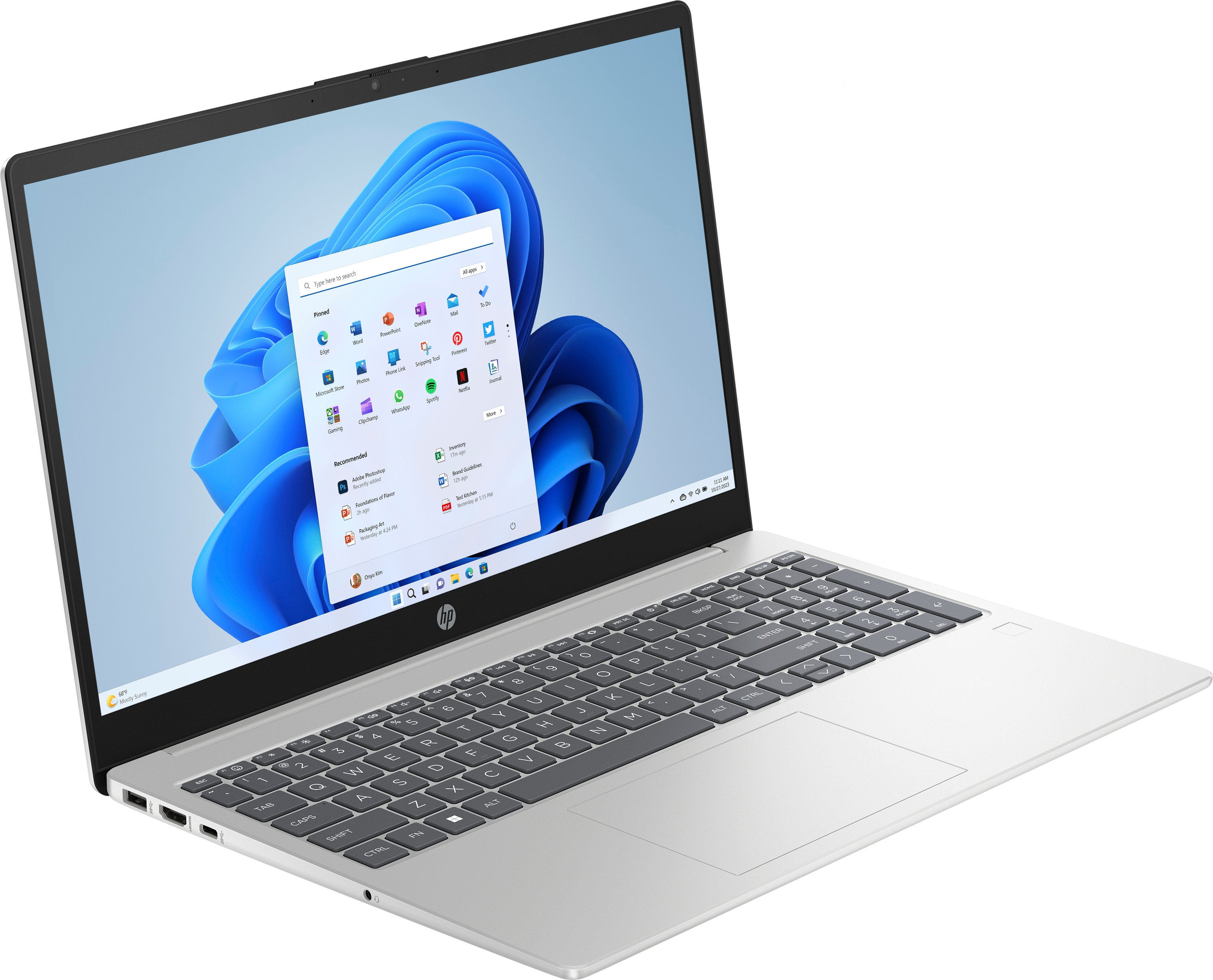 HP Laptop 15-fc0075ng - AMD Ryzen 7 7730U / 2 GHz - Win 11 Home - Radeon Graphics - 16 GB RAM - 1 TB