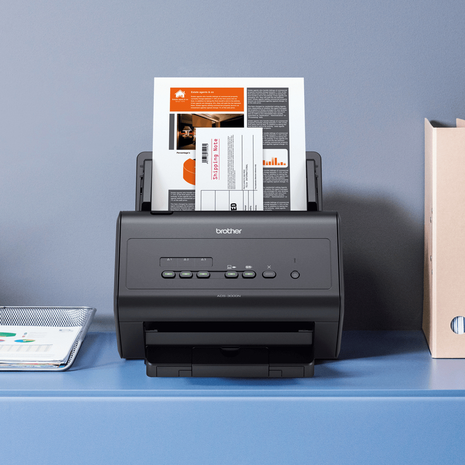 Brother ADS-3000N, 215,9 x 355 mm, 600 x 600 DPI, 1200 x 1200 DPI, 30 Bit, 24 Bit, 50 Seiten pro Min