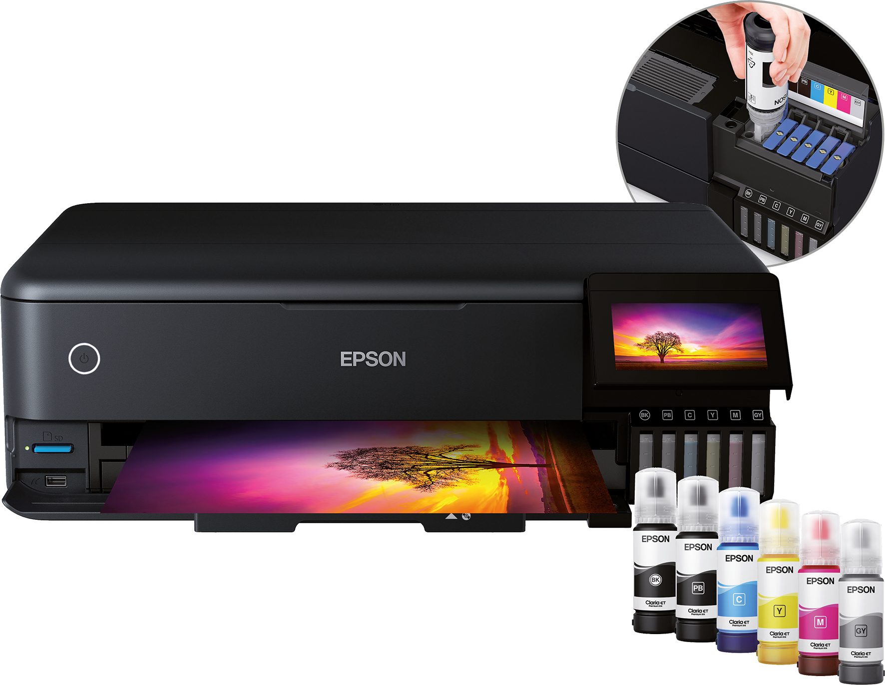 Epson EcoTank ET-8550 - Multifunktionsdrucker - Farbe - Tintenstrahl - wiederbefüllbar - A3 (Medien)