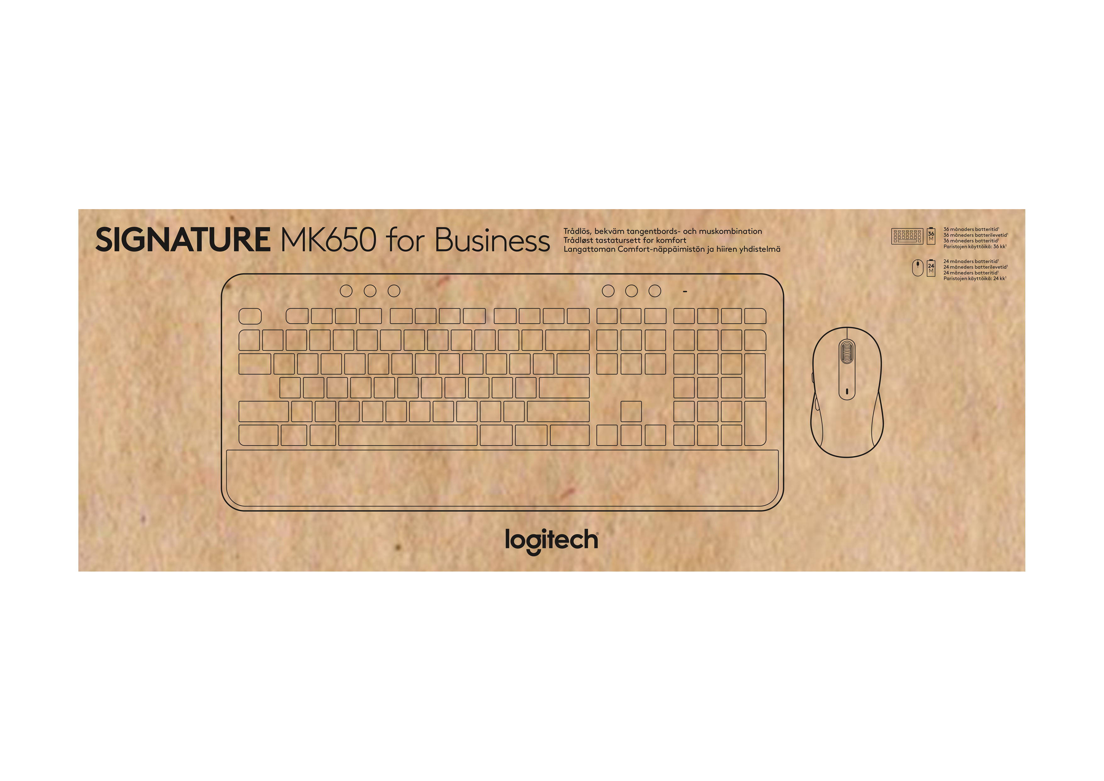 Logitech Signature MK650 Combo for Business Graphite, Logi Bolt, USB/Bluetooth, DE