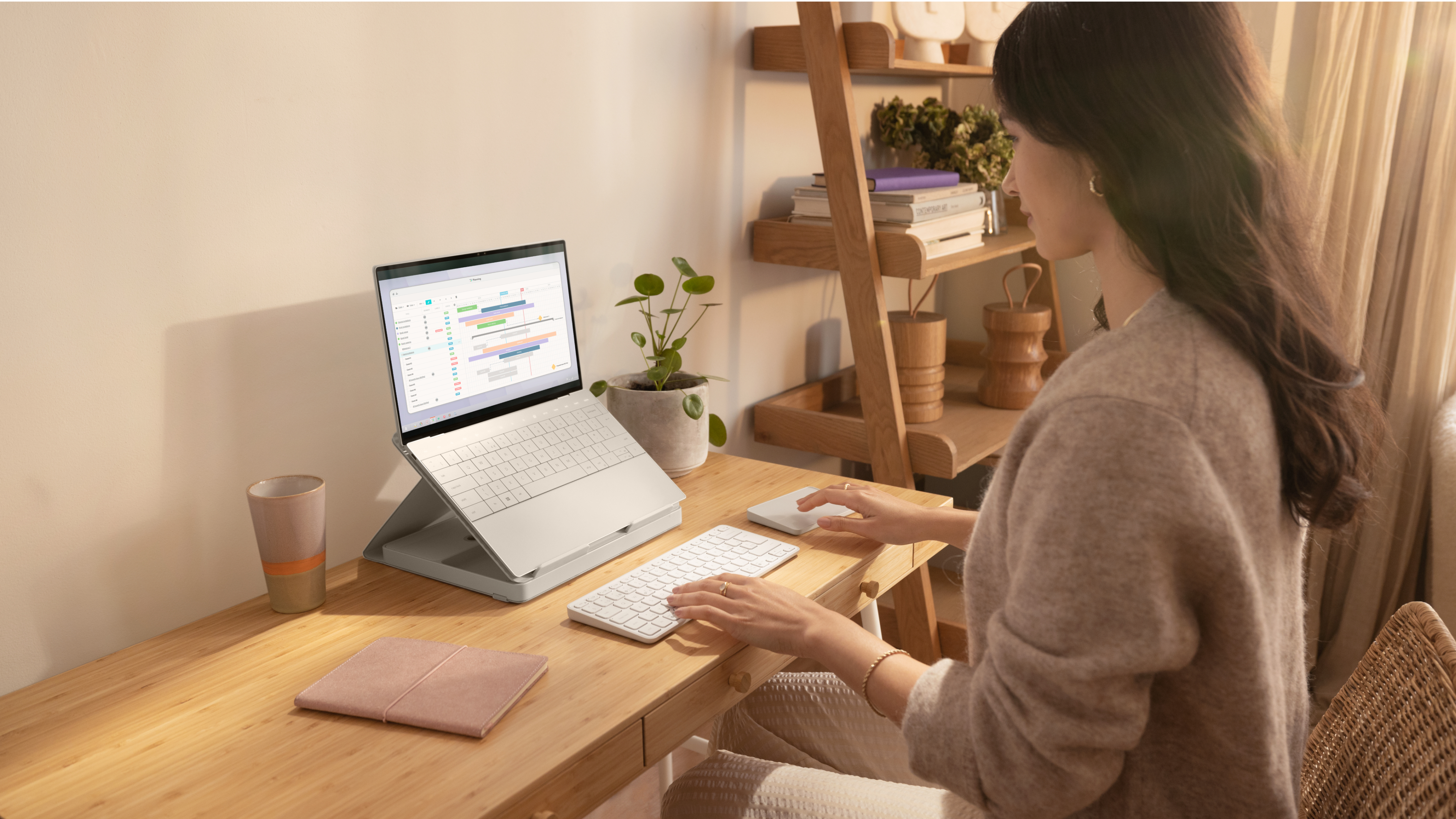 Logitech Casa Pop-Up Desk - Tastatur- und Touchpad-Set