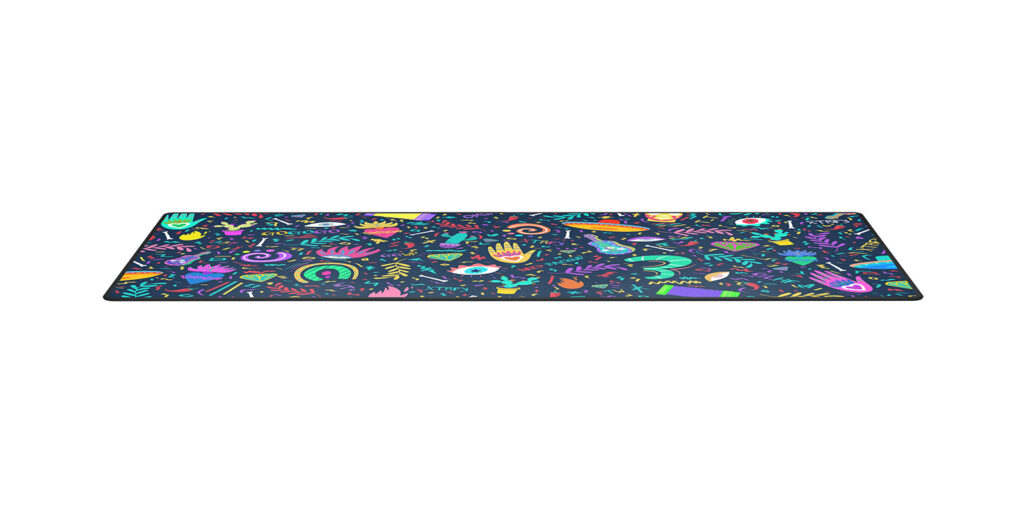 Cherry XTRFY GP5-XL-FIESTA, Mehrfarbig, Abbildung, Tuch, Gummi, Anti-Rutsch-Basis, Gaming-Mauspad