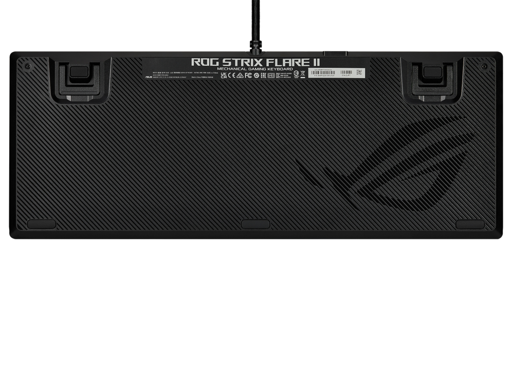 ASUS ROG Strix Flare II, Kabelgebunden, USB, Mechanischer Switch, AZERTY, RGB-LED, Schwarz, Grau