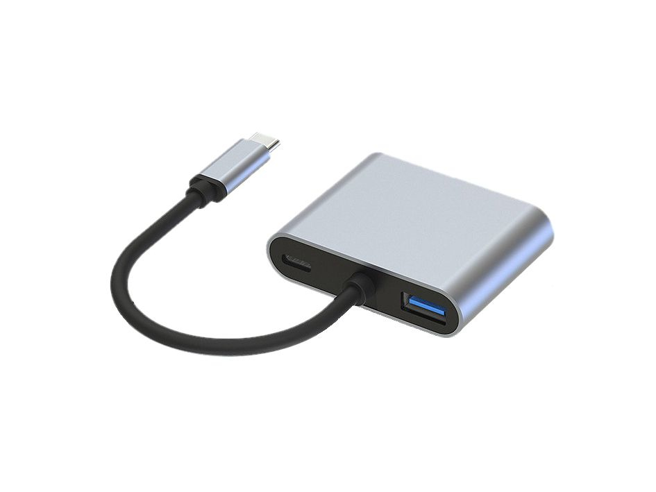 Conceptronic DONN16G, Kabelgebunden, USB 3.2 Gen 1 (3.1 Gen 1) Type-C, 100 W, Grau, 5 Gbit/s, 4K Ult
