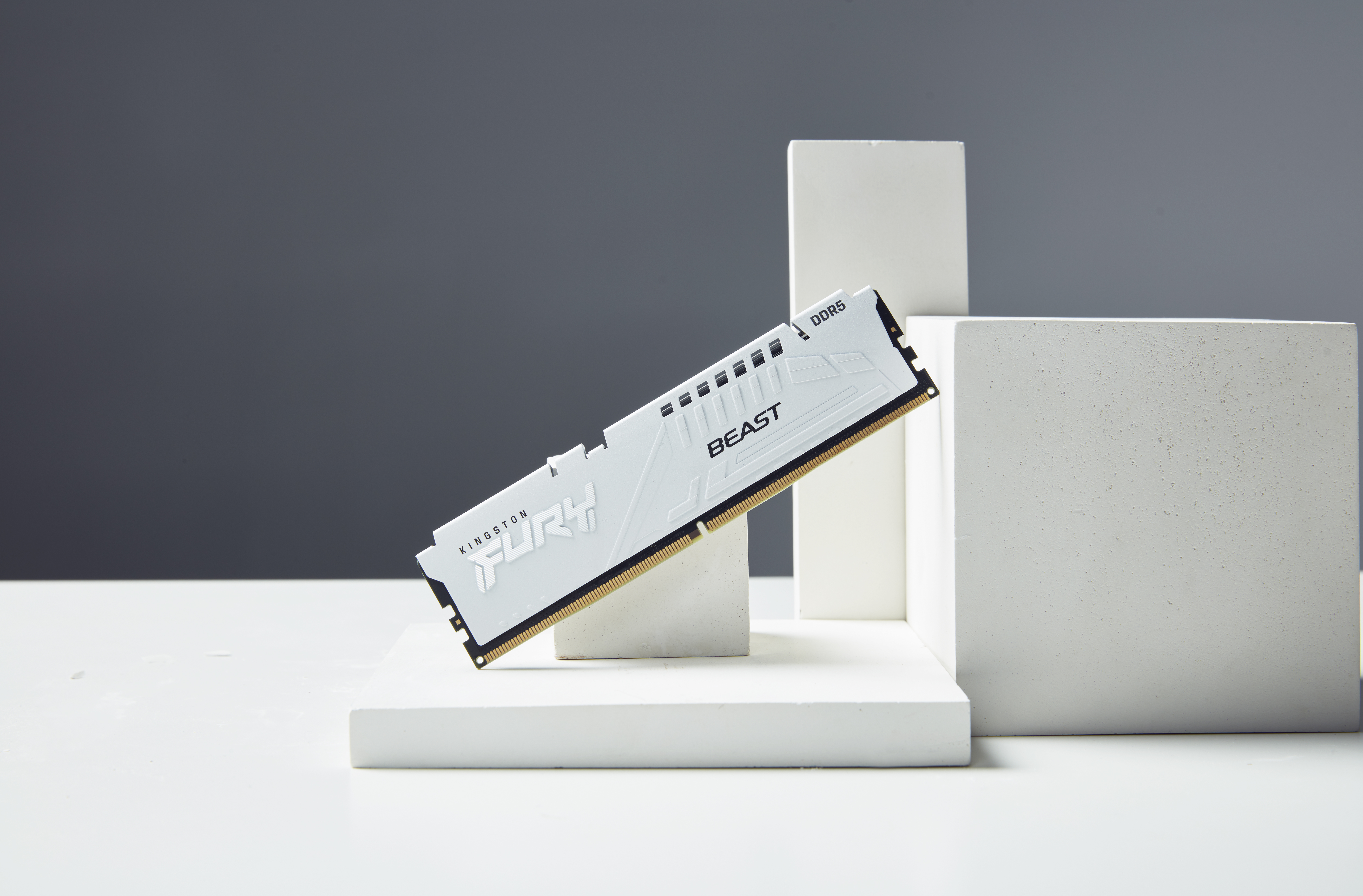 Kingston FURY Beast weiß UDIMM 16GB, DDR5-5200, CL40-40-40, 1RX8