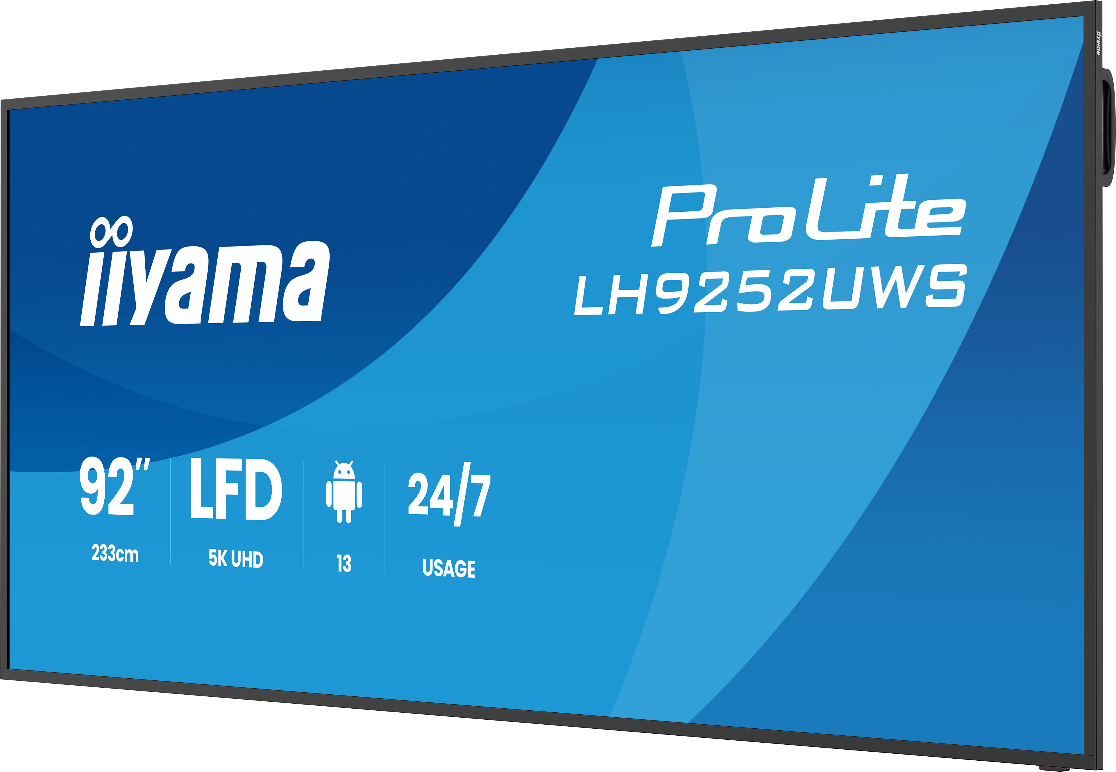Iiyama ProLite LH9252UWS-B1AG - 234 cm (92") Diagonalklasse LCD-Flachbildschirmanzeige - Digital Sig