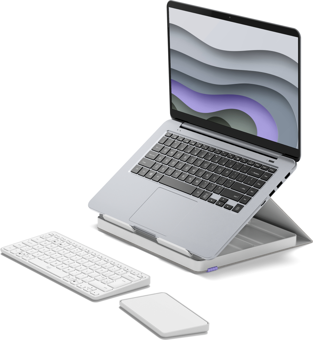 Logitech Casa Pop-Up Desk - Tastatur- und Touchpad-Set