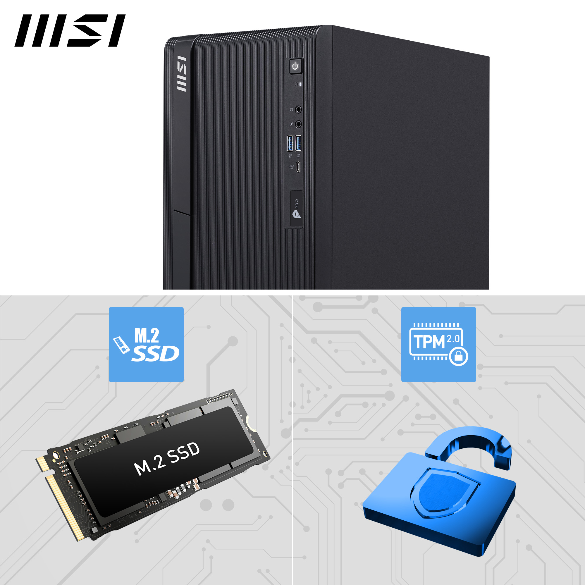 MSI PRO DP180 14A-1274XAT, Core i5-14400, 16GB, 512GB, Wi-Fi 6E, ohne Windows