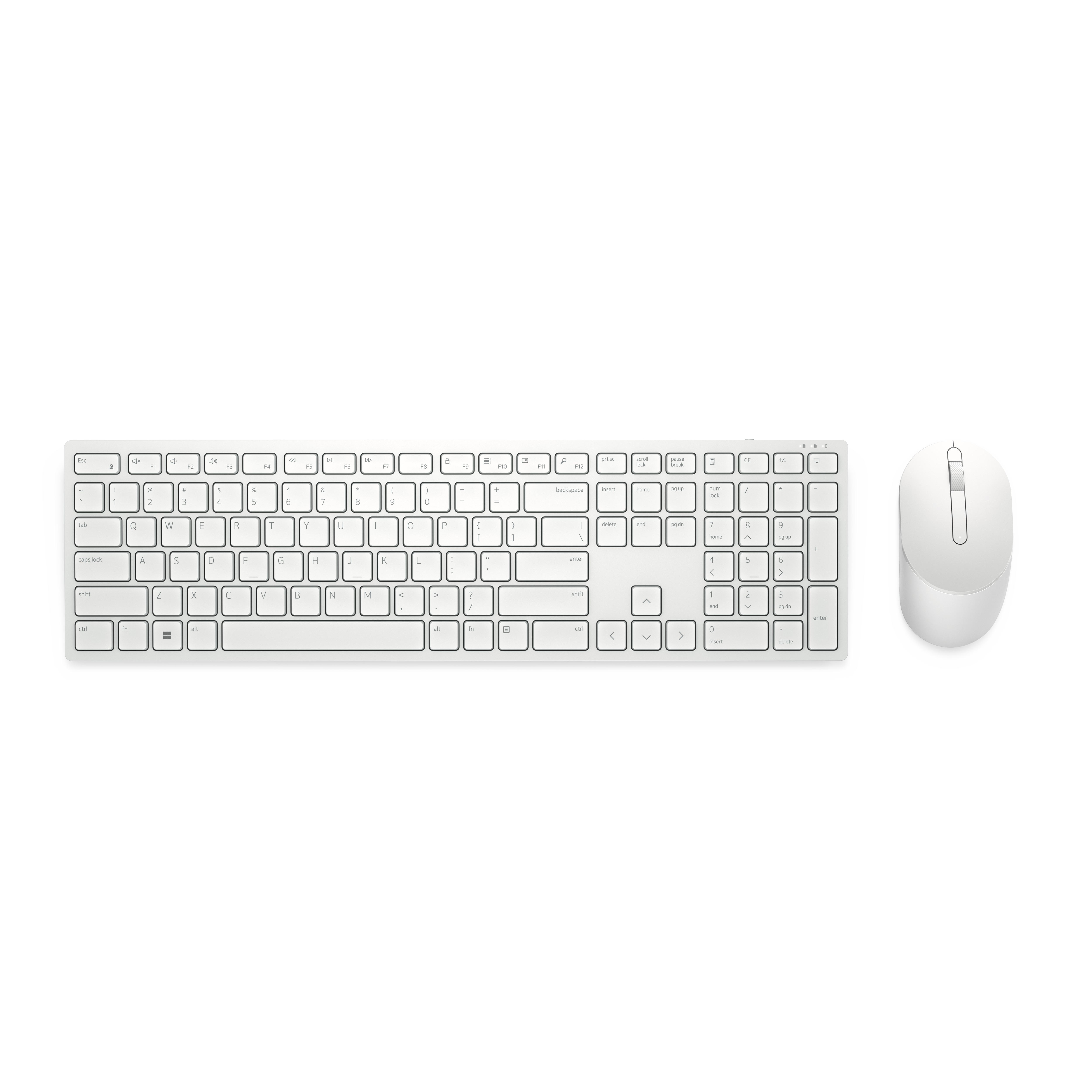 Dell KM5221W Pro Wireless Keyboard and Mouse, weiß, USB, DE