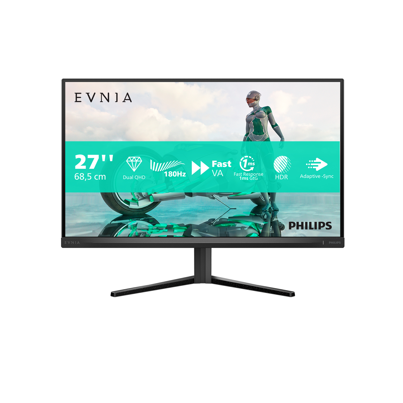 Philips Evnia 3500 Series 27M2N3500NL Monitor  68.6cm (27") WQHD, VA, 1ms, HDMI, Displayport