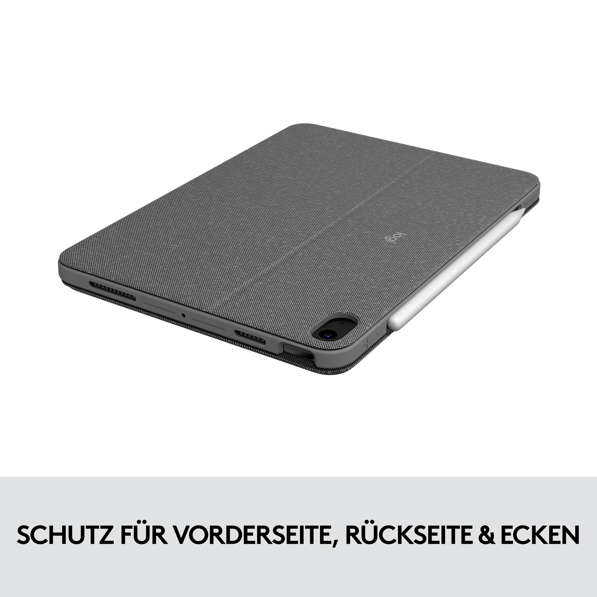 Logitech Combo Touch, KeyboardDock für Apple iPad Air 4/Air 5 10.9" grau, DE
