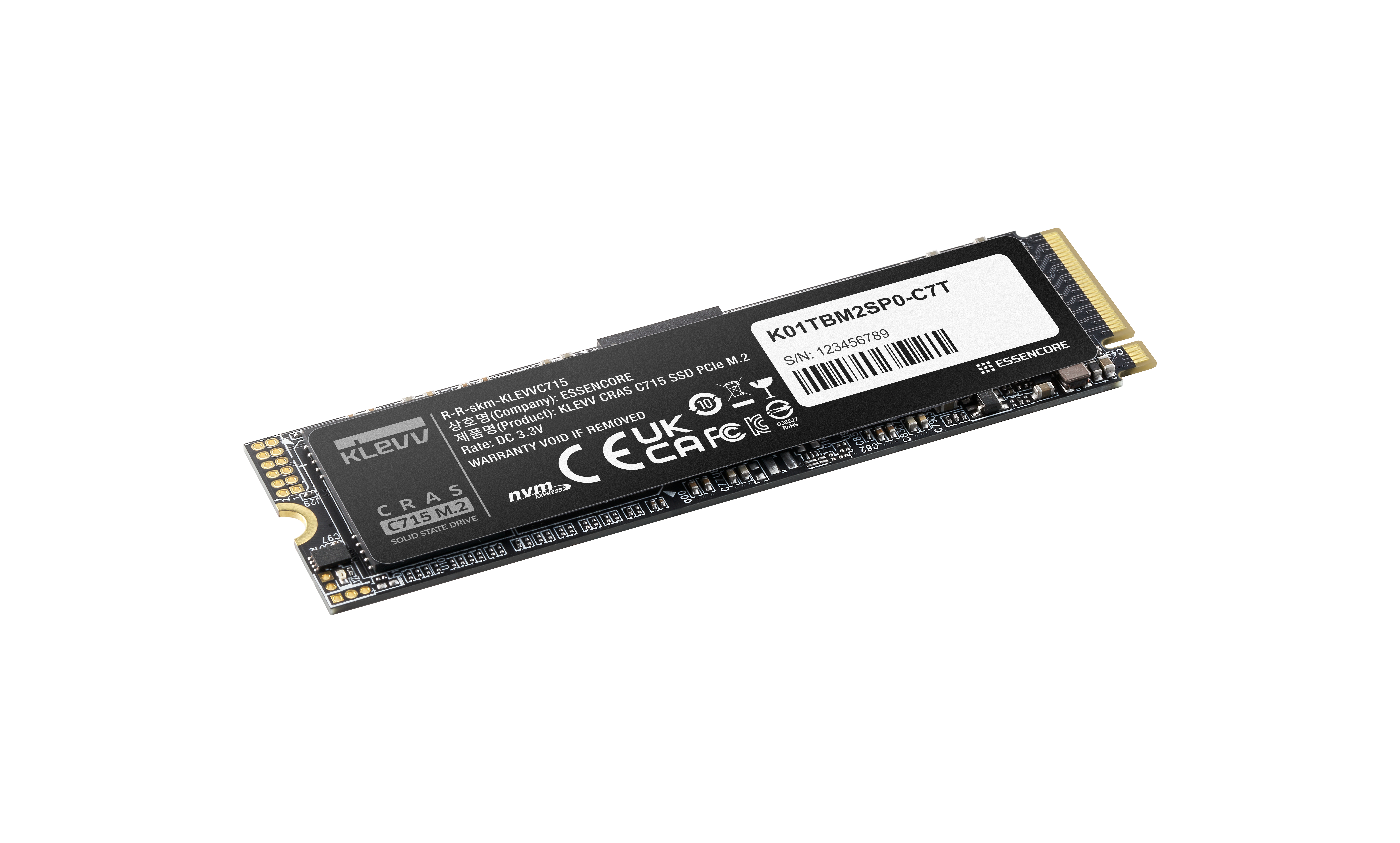 Klevv Cras C715 - SSD - 512 GB - intern - M.2 2280 - PCIe 3.0 x4 (NVMe)