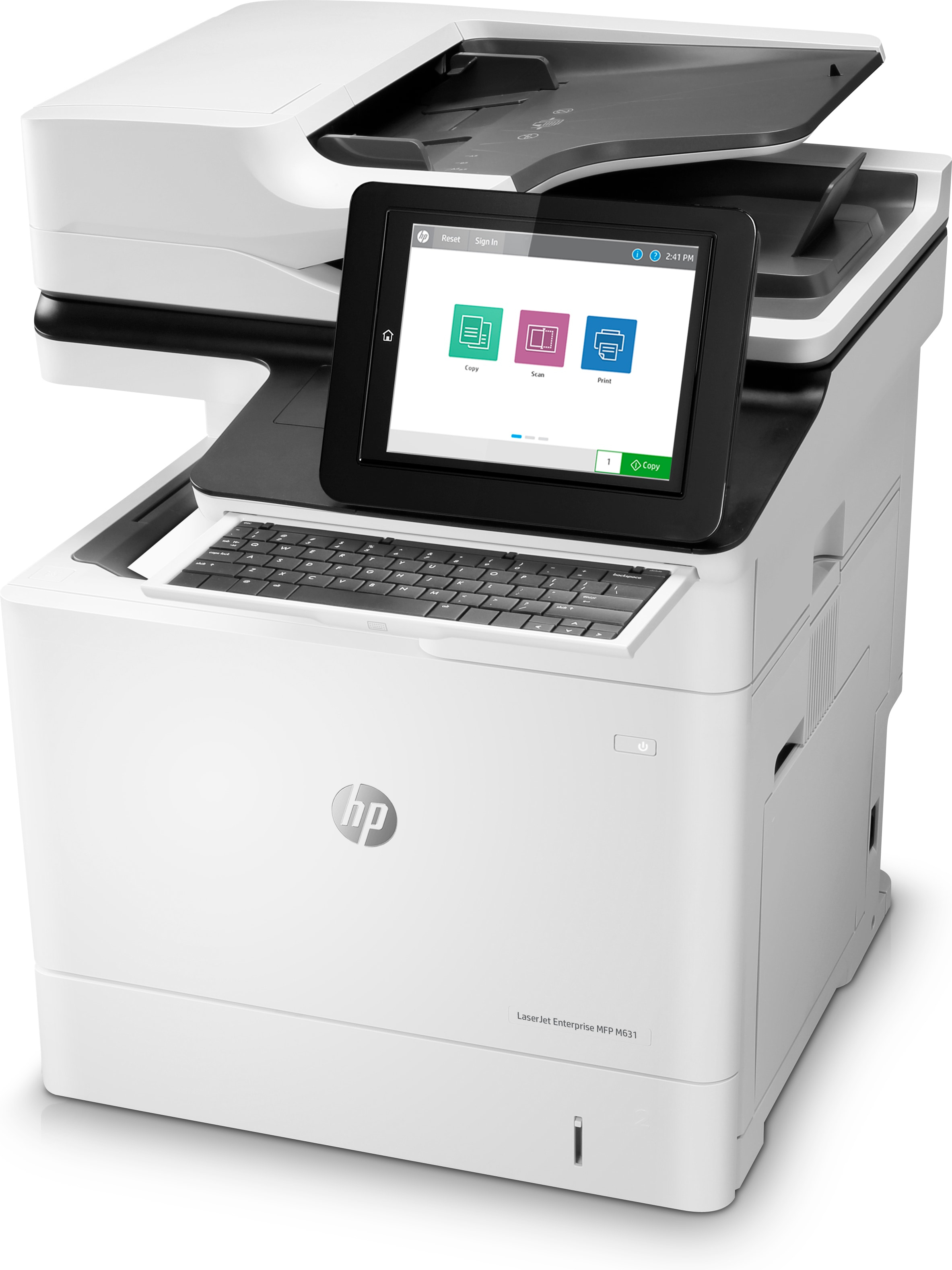 HP LaserJet Enterprise Flow MFP M631h, Drucken, kopieren, scannen, Laser, Monodruck, 1200 x 1200 DPI