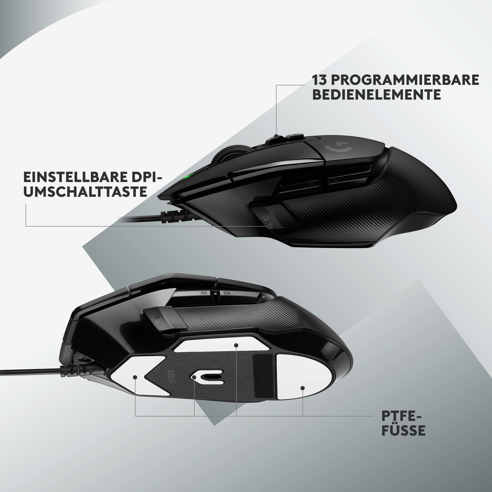 Logitech G G502 X - Maus - optisch - kabelgebunden