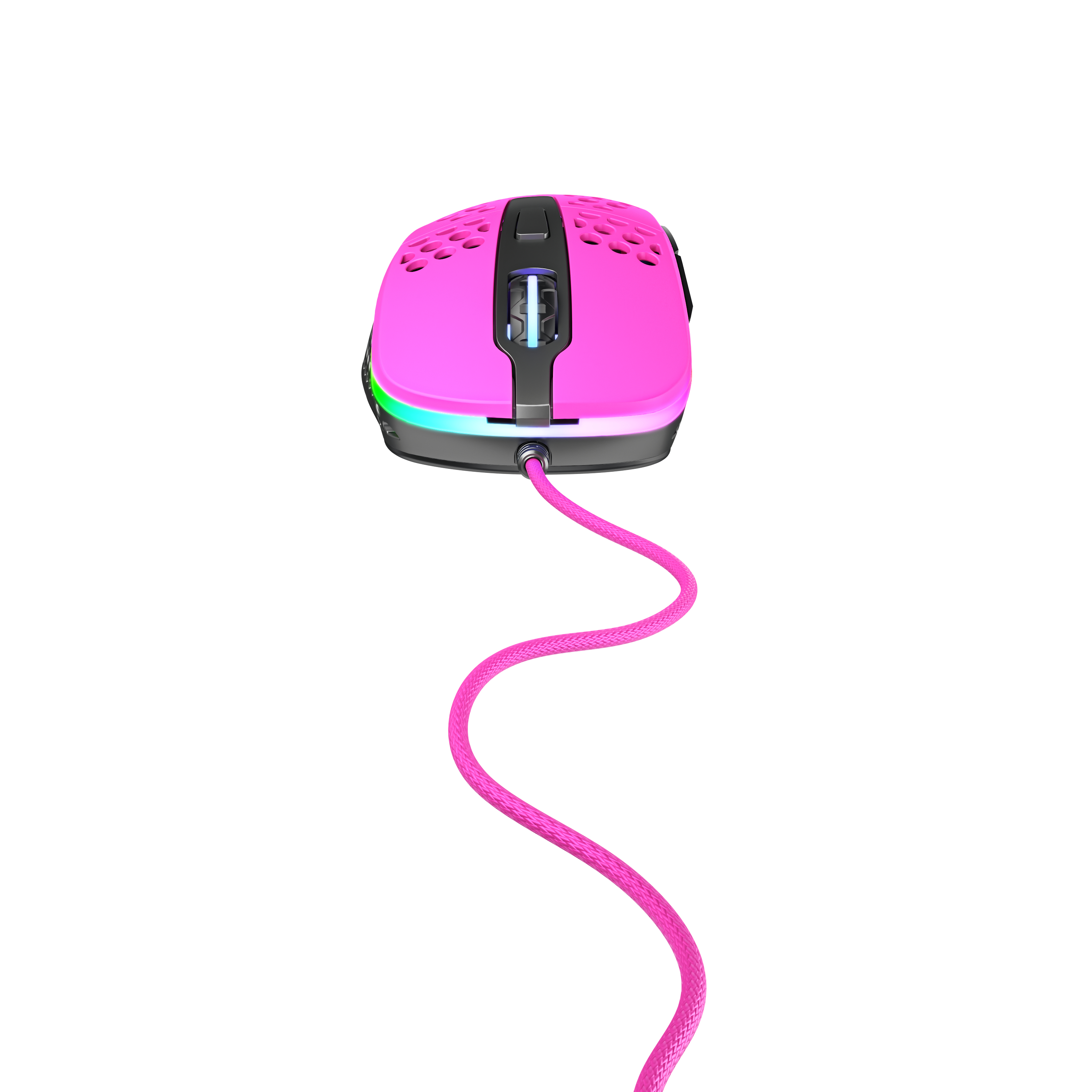 Xtrfy CHERRY XTRFY M4 RGB, rechts, Optisch, USB Typ-A, 16000 DPI, Schwarz, Pink