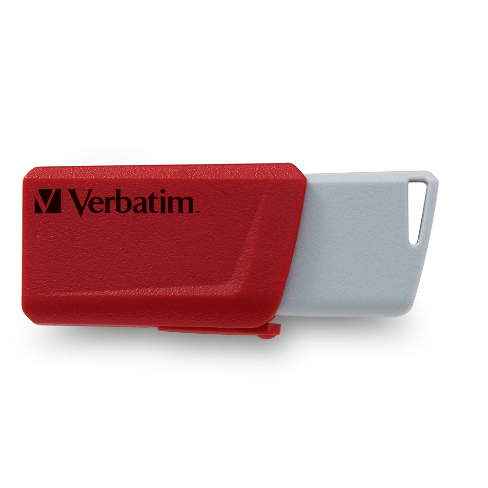 Verbatim Store 'n' Click - USB-Flash-Laufwerk - 32 GB - USB 3.2 Gen 1 - Blau, Rot (Packung mit 2)