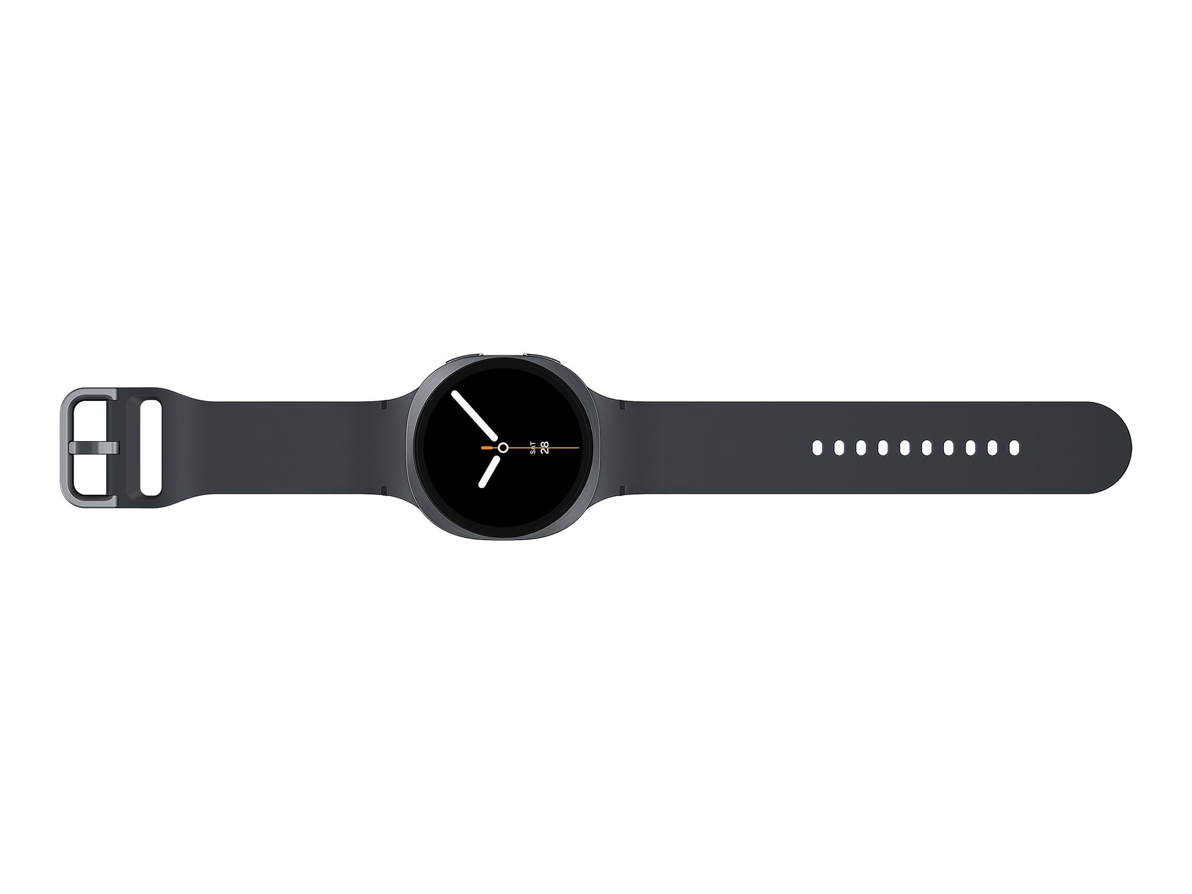 Samsung Galaxy Watch8 - 44 mm - Carbon-Schwarz - intelligente Uhr mit Sportband - Gummi - Graphit -