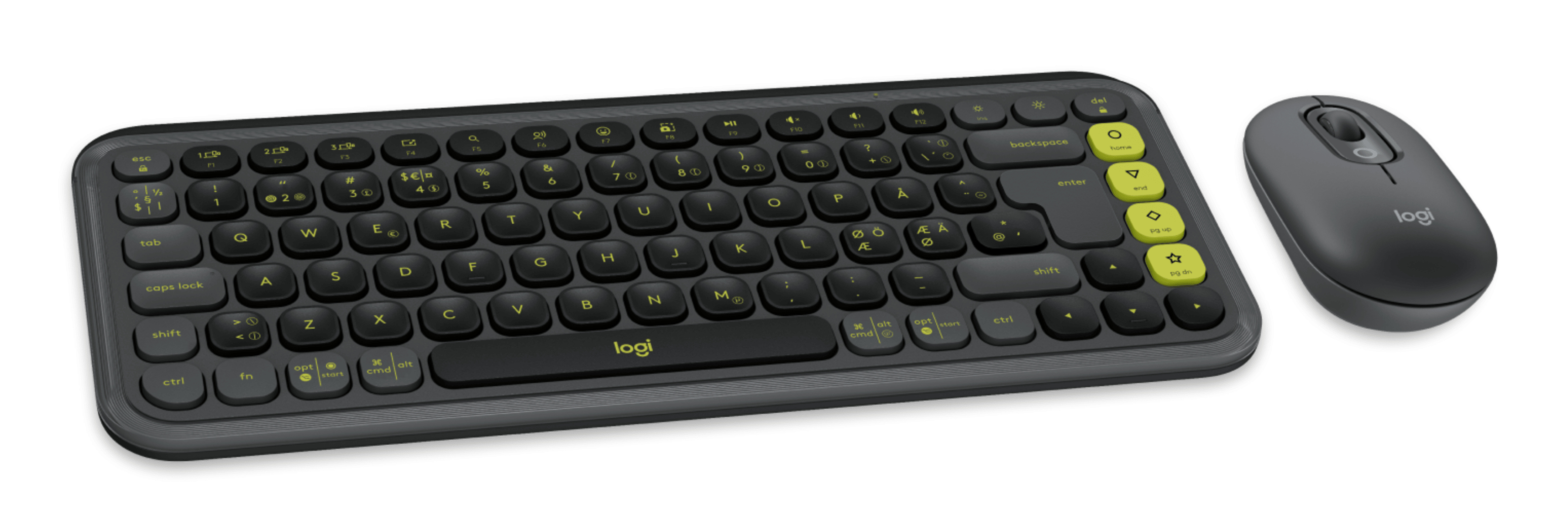 Logitech POP Icon Combo - Tastatur-und-Maus-Set - kabellos - Bluetooth LE - QWERTY - Nordisch (Dänis