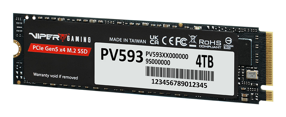 PATRIOT Viper Gaming PV593 - SSD - 4 TB - intern - M.2 2280 - PCI Express 5.0 x4 (NVMe)