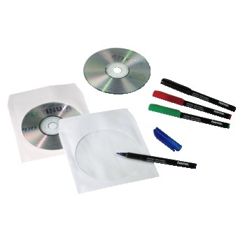 Hama 00062672, Schutzhülle, 1 Disks, Weiß, Papier, 120 mm, Kratzresistent