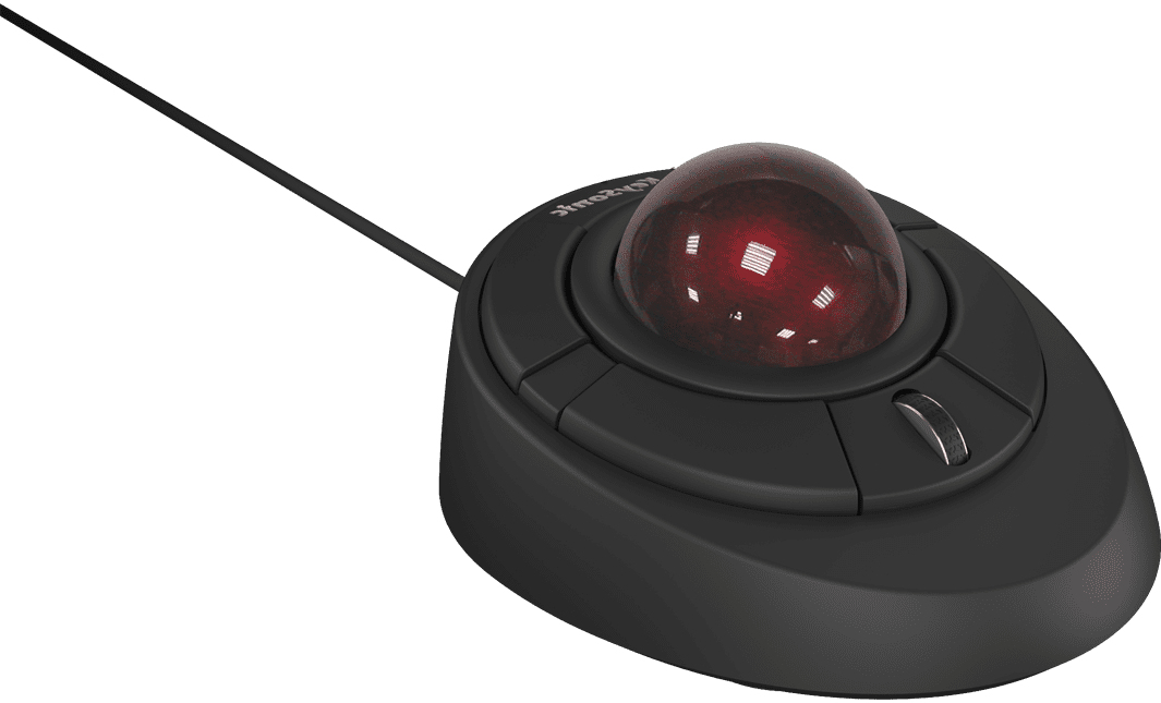 KeySonic Mouse ergonomisch Trackball USB 2.0 optisch schwarz - Maus - Optisch