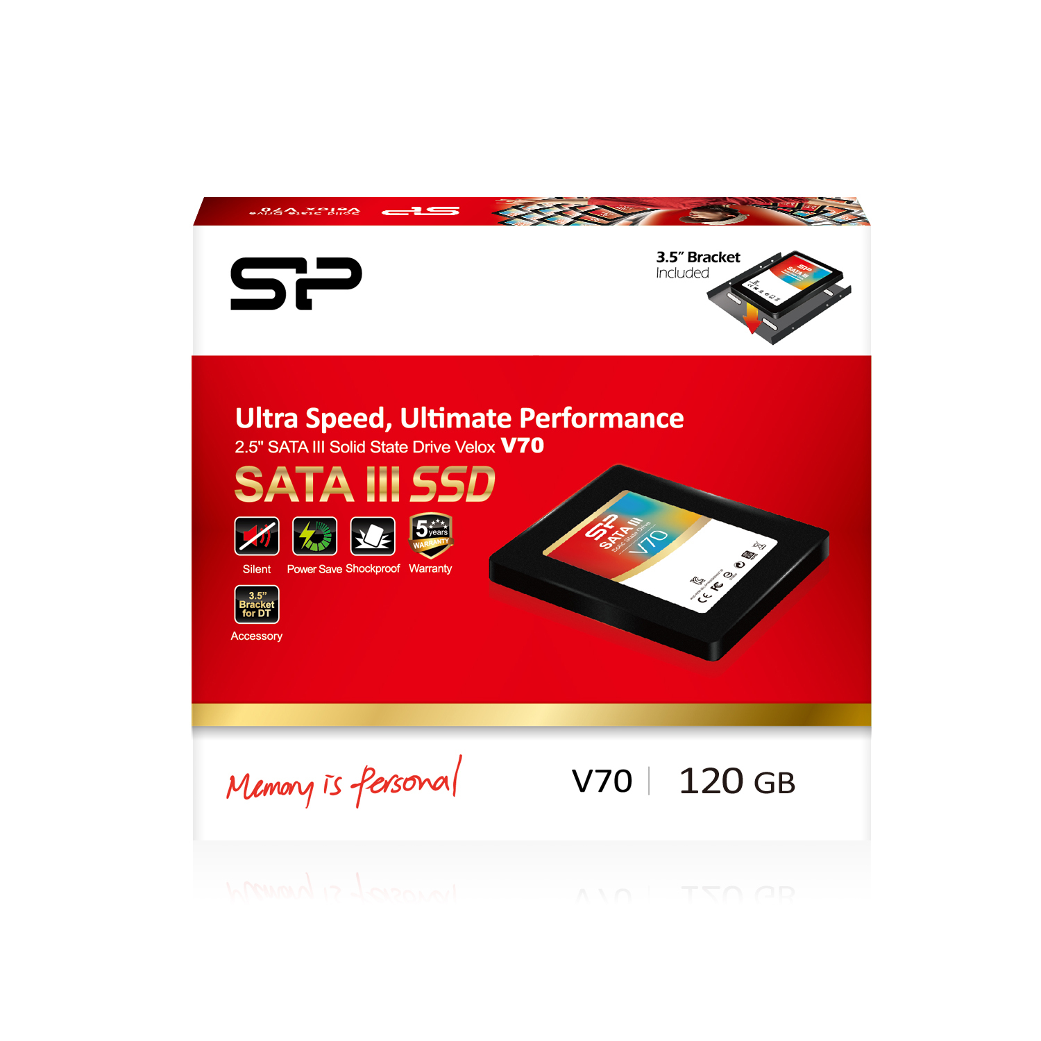 Silicon Power Velox V70 - SSD - 120 GB - intern - 2.5" (6.4 cm)