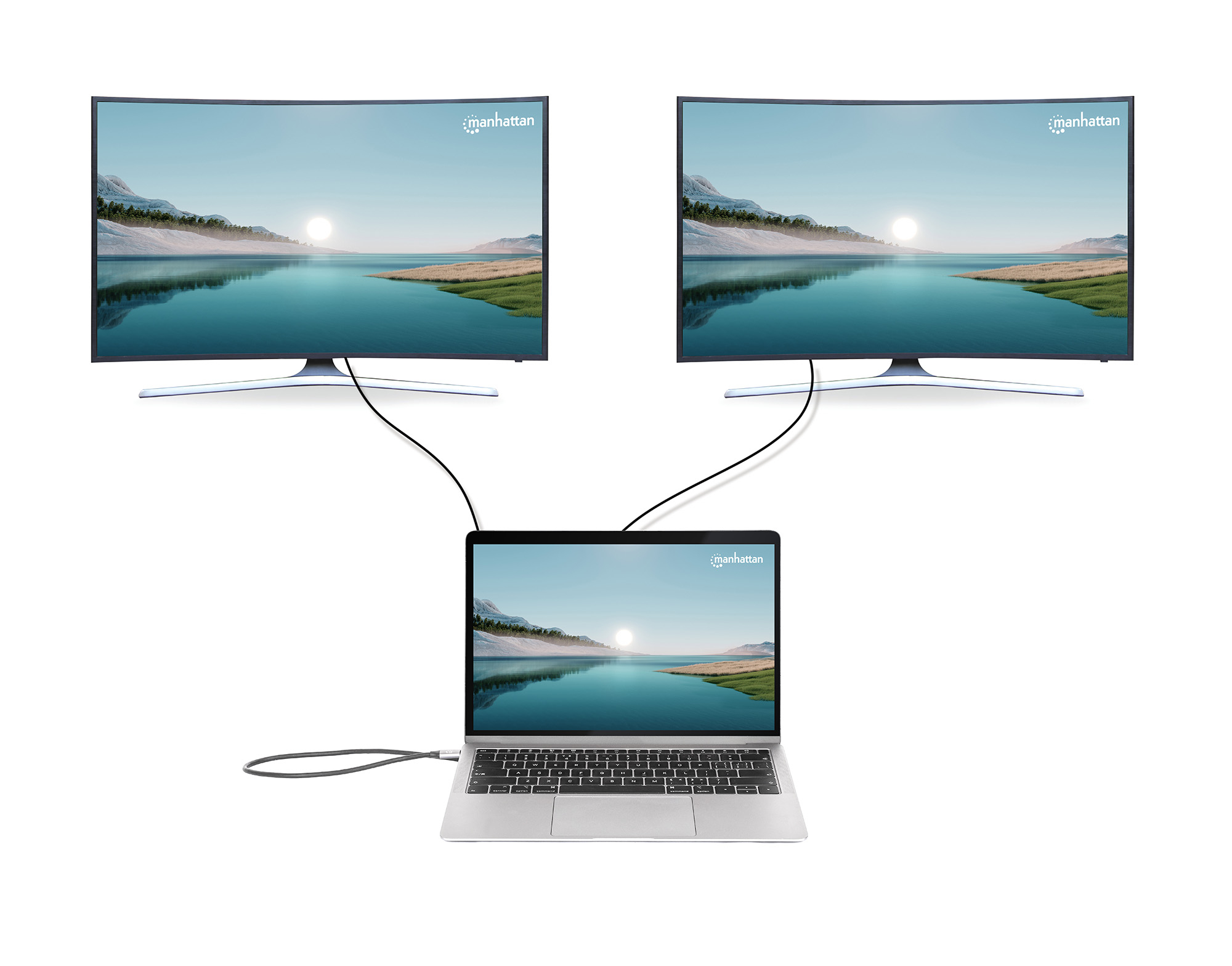 Manhattan 10-in-1 - Dockingstation - USB-C 3.2