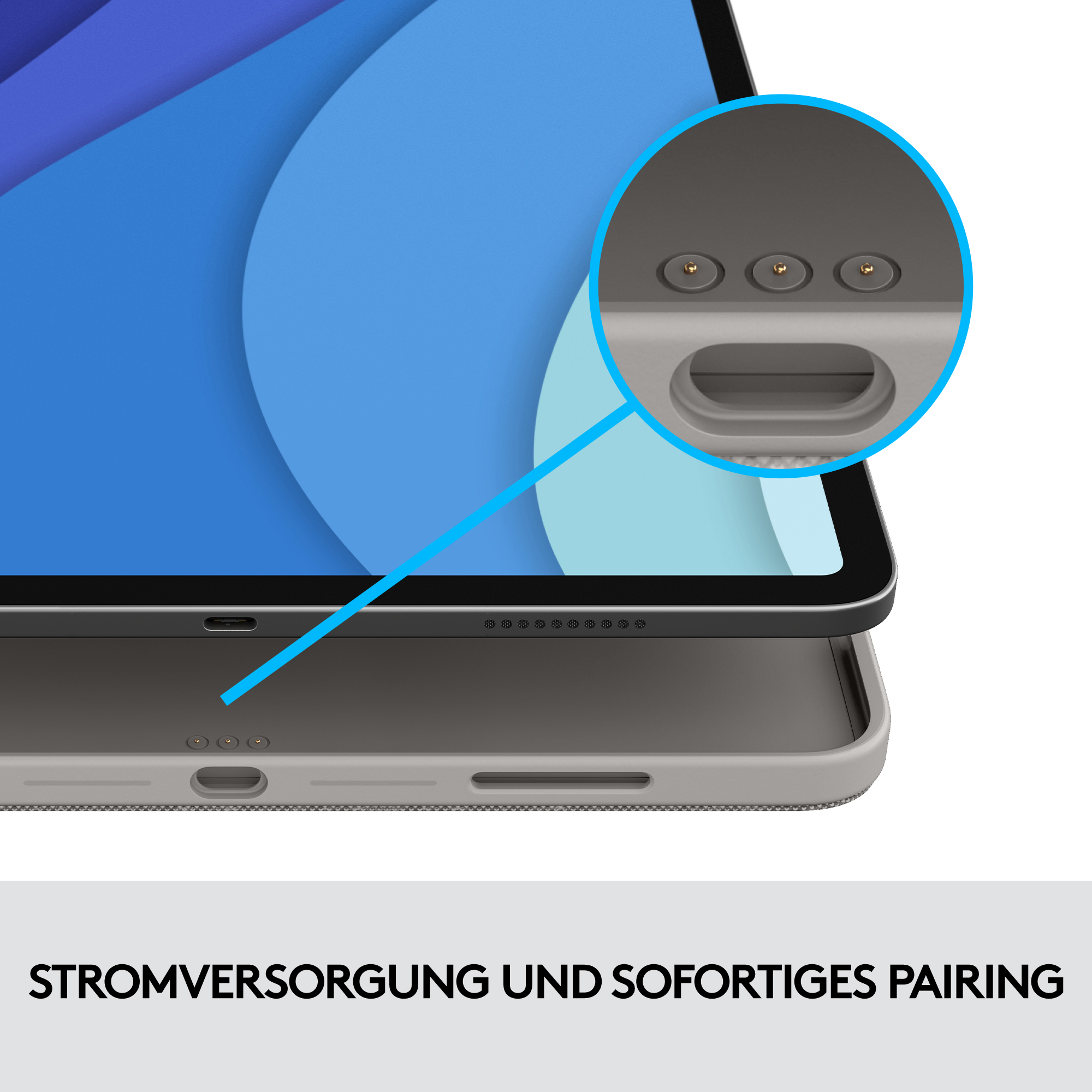 Logitech Combo Touch - Tastatur und Foliohülle - mit Trackpad - hintergrundbeleuchtet - Apple Smart