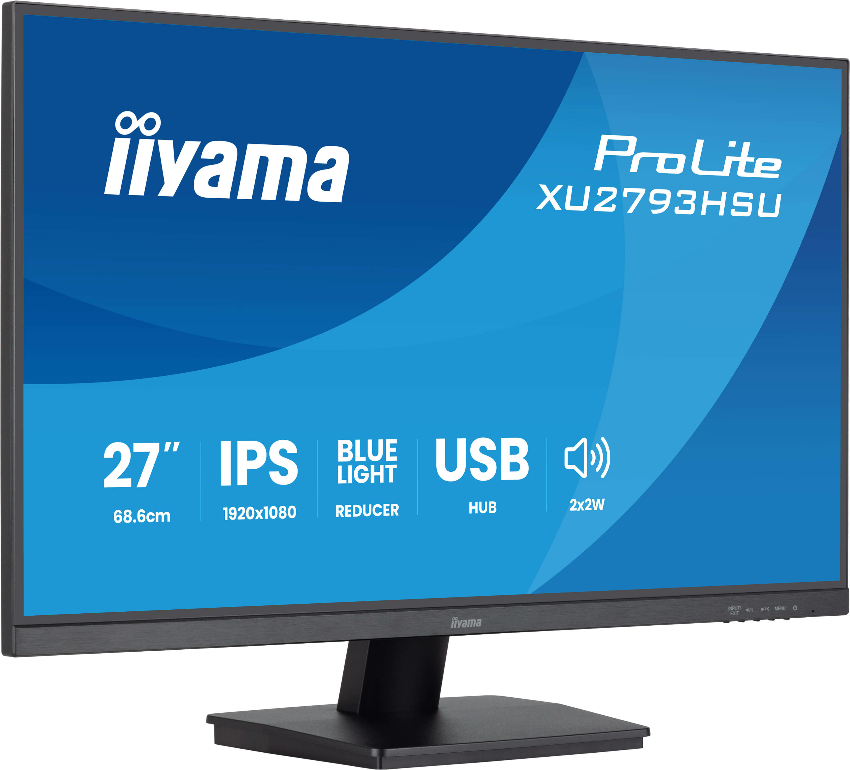iiyama ProLite XU2793HSU-B7 Monitor 68.5cm (27") Full HD, IPS, 1ms, HDMI, Displayport