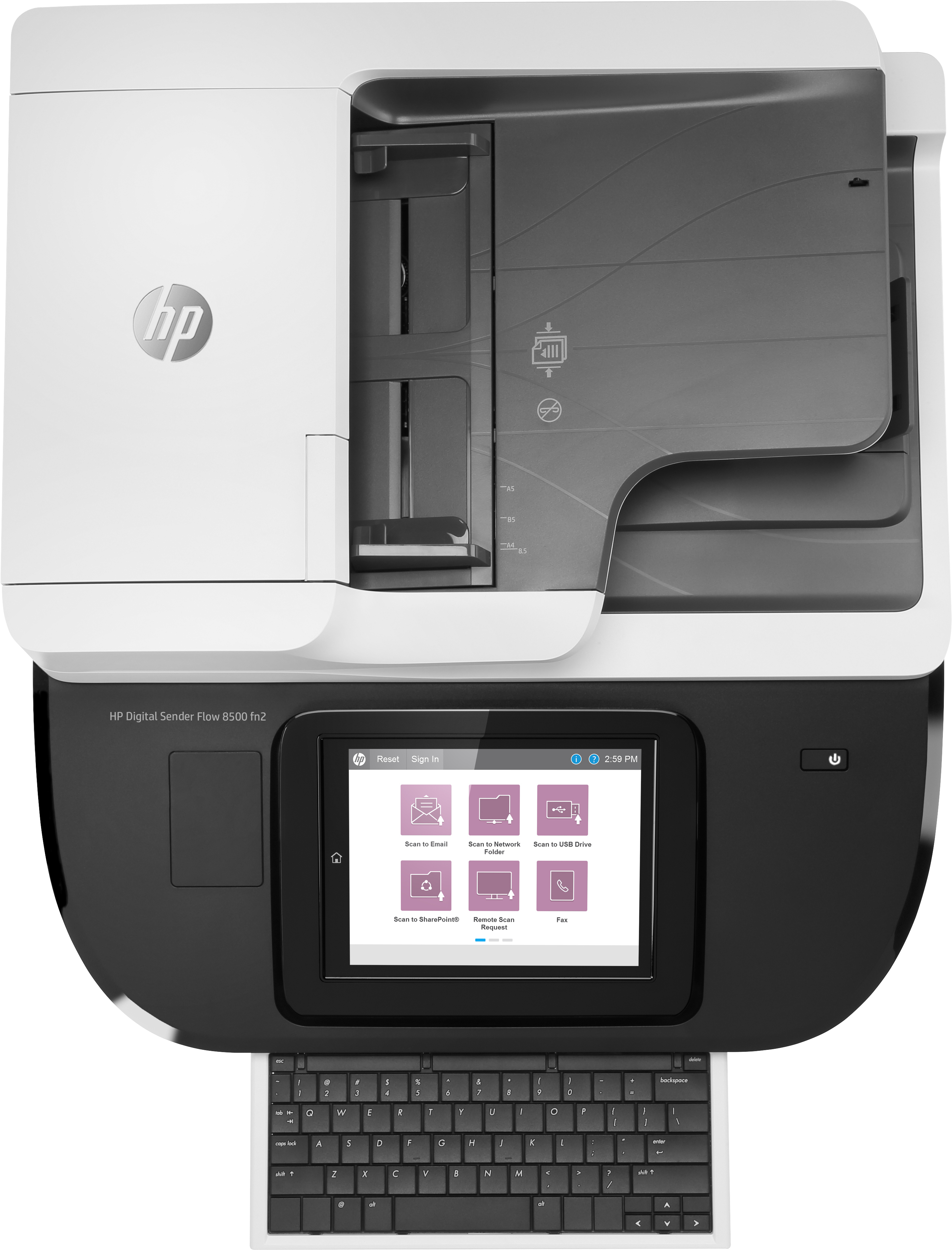 HP Digital Sender Flow 8500fn2 - Dokumentenscanner - Flachbettscanner: CCD / ADF: CIS - Duplex - 216