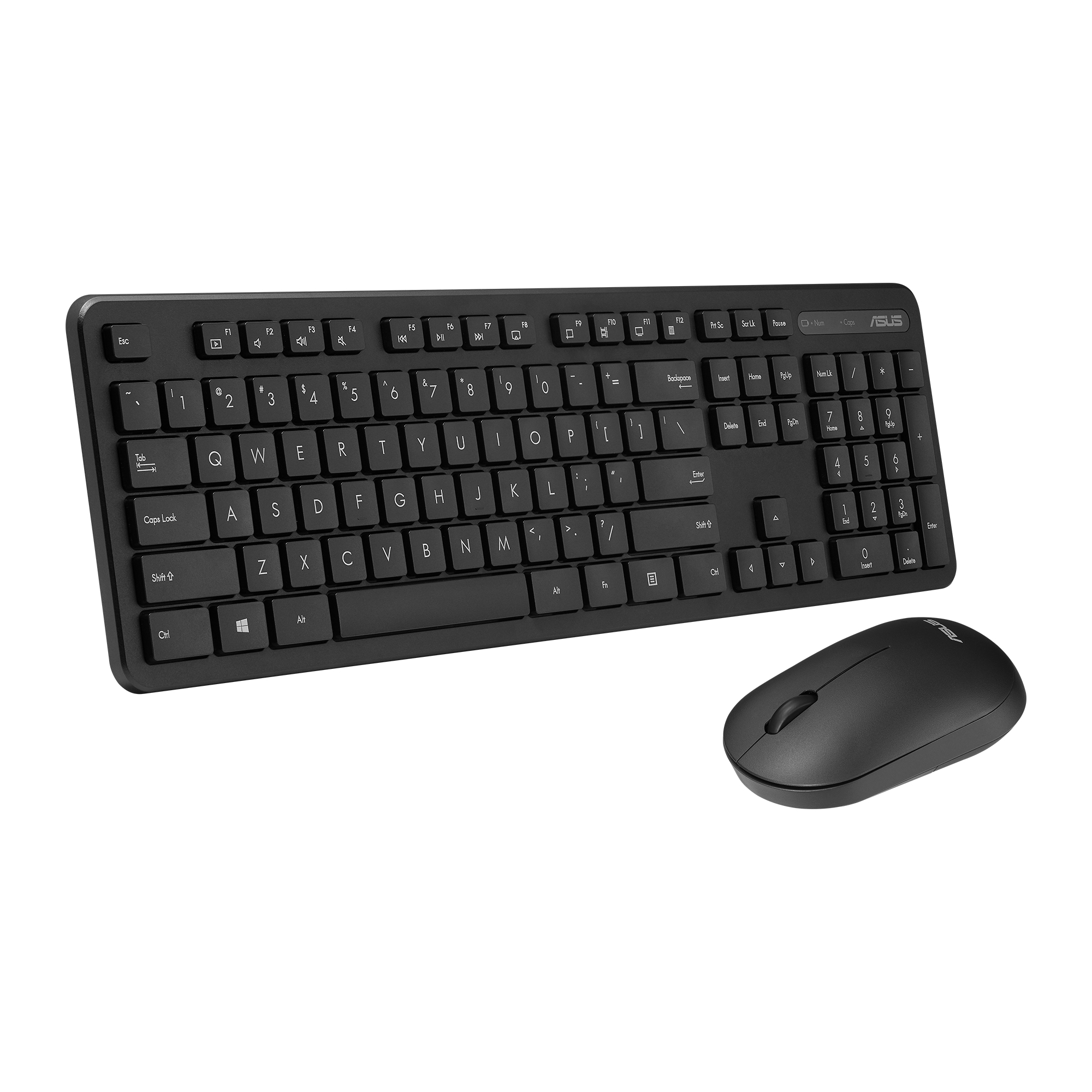 ASUS CW100, Volle Größe (100%), Kabellos, RF kabellos + USB, Optischer Schlüsselschalter, Schwarz, M