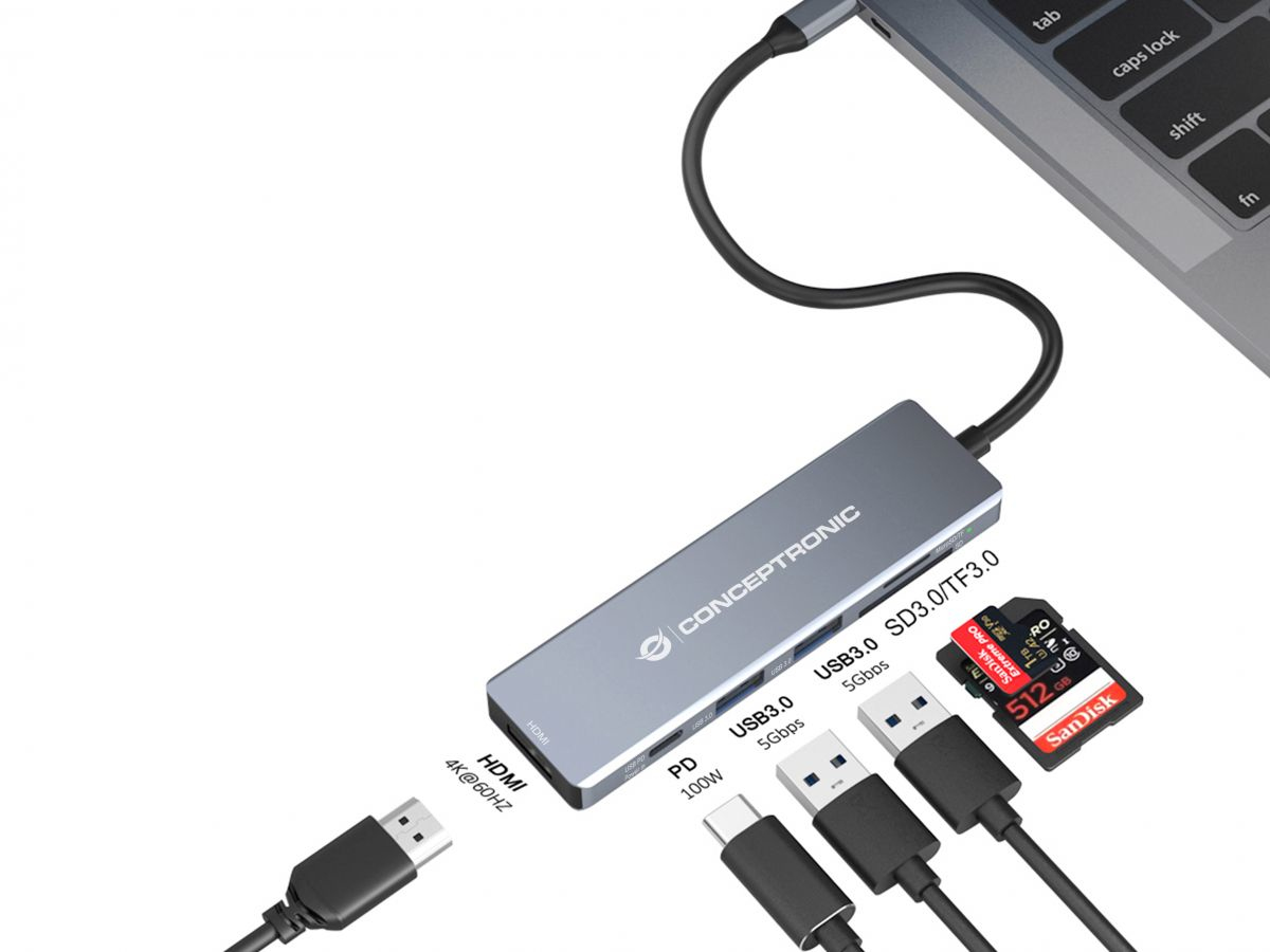 Conceptronic DONN23G - Dockingstation - USB-C