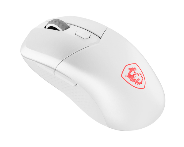 MSI Versa 300 Wireless, rechts, Optisch, RF Wireless + Bluetooth + USB Type-C, 8000 DPI, Weiß