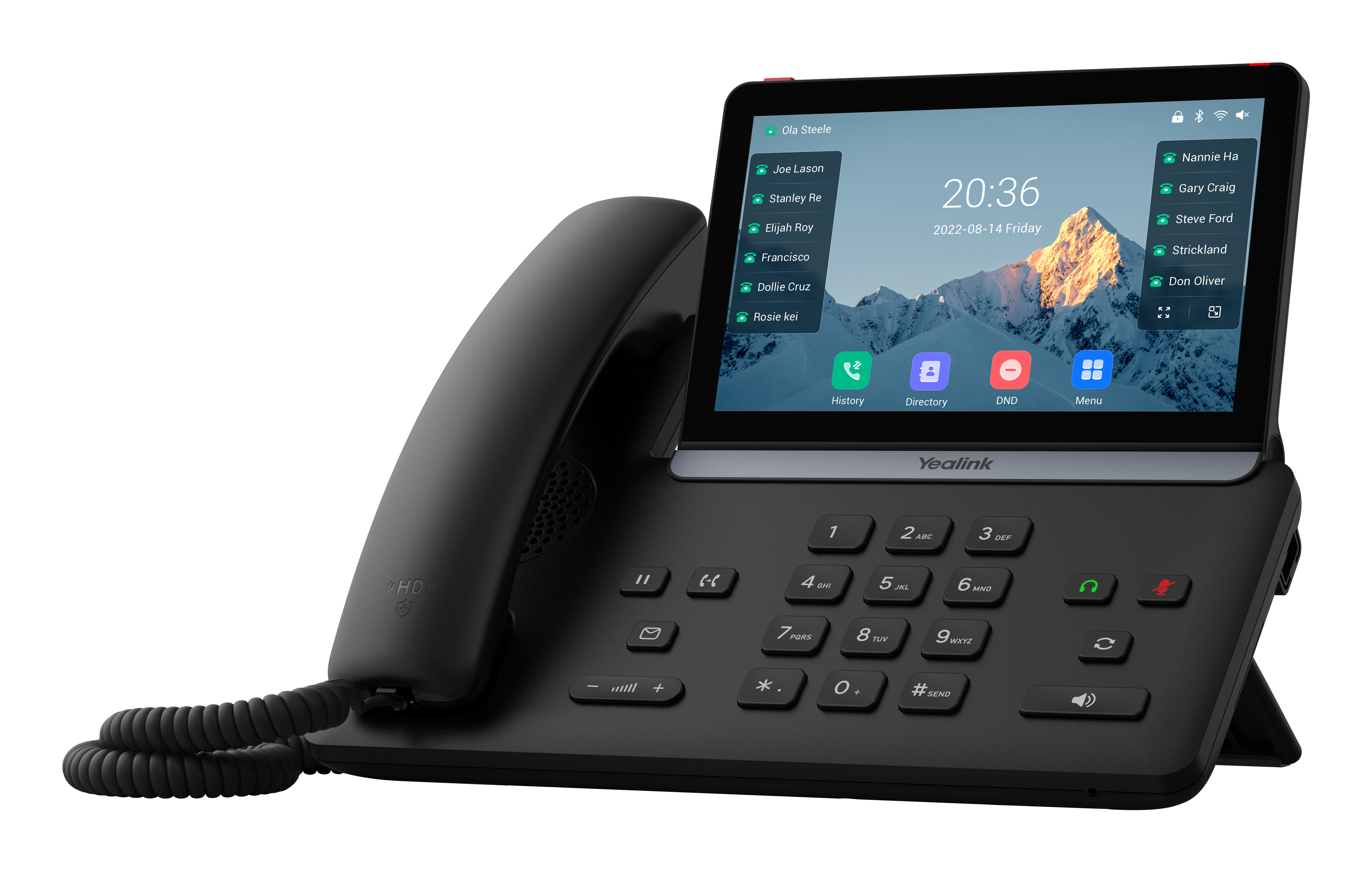 Yealink SIP-T87W - VoIP-Telefon mit Rufnummernanzeige/Anklopffunktion - IEEE 802.11a/b/g/n/ac/ax (Wi