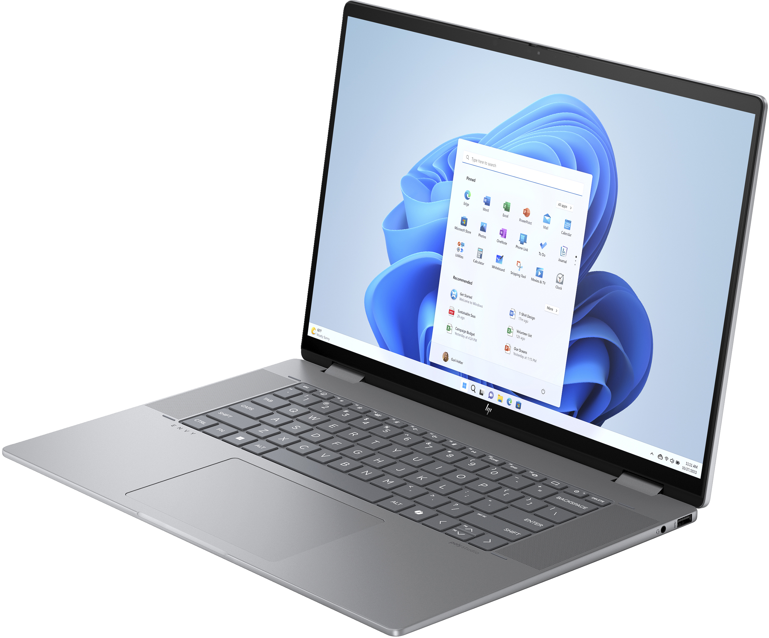 HP ENVY x360 16-ad0077ng, AMD Ryzen? 7, 3,3 GHz, 40,6 cm (16"), 2880 x 1800 Pixel, 16 GB, 1 TB